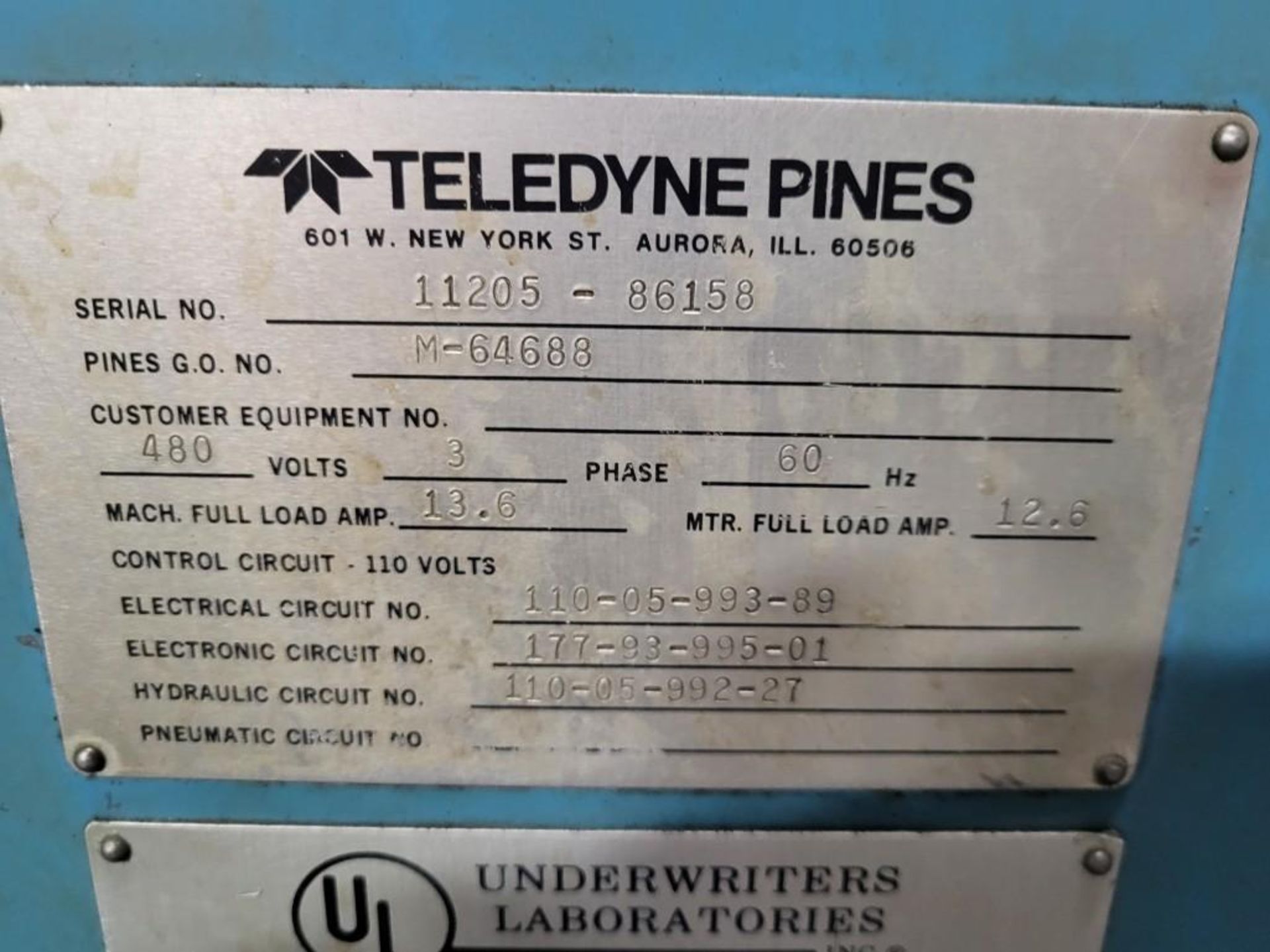 TELEDYNE PINES M-64688 TUBE BENDER WITH LOTS OF TOOLING - Image 10 of 18