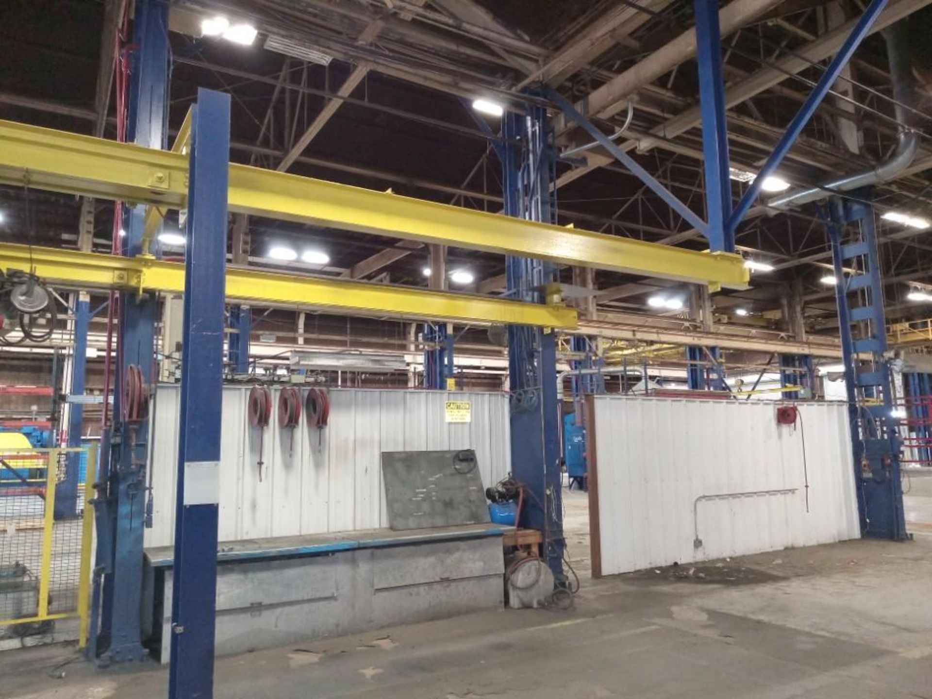 2 TON OVERHEAD CRANE SYSTEM; COFFING 2 TON ELECTRIC CHAIN HOIST, W/ 3 HOISTS - Image 4 of 13