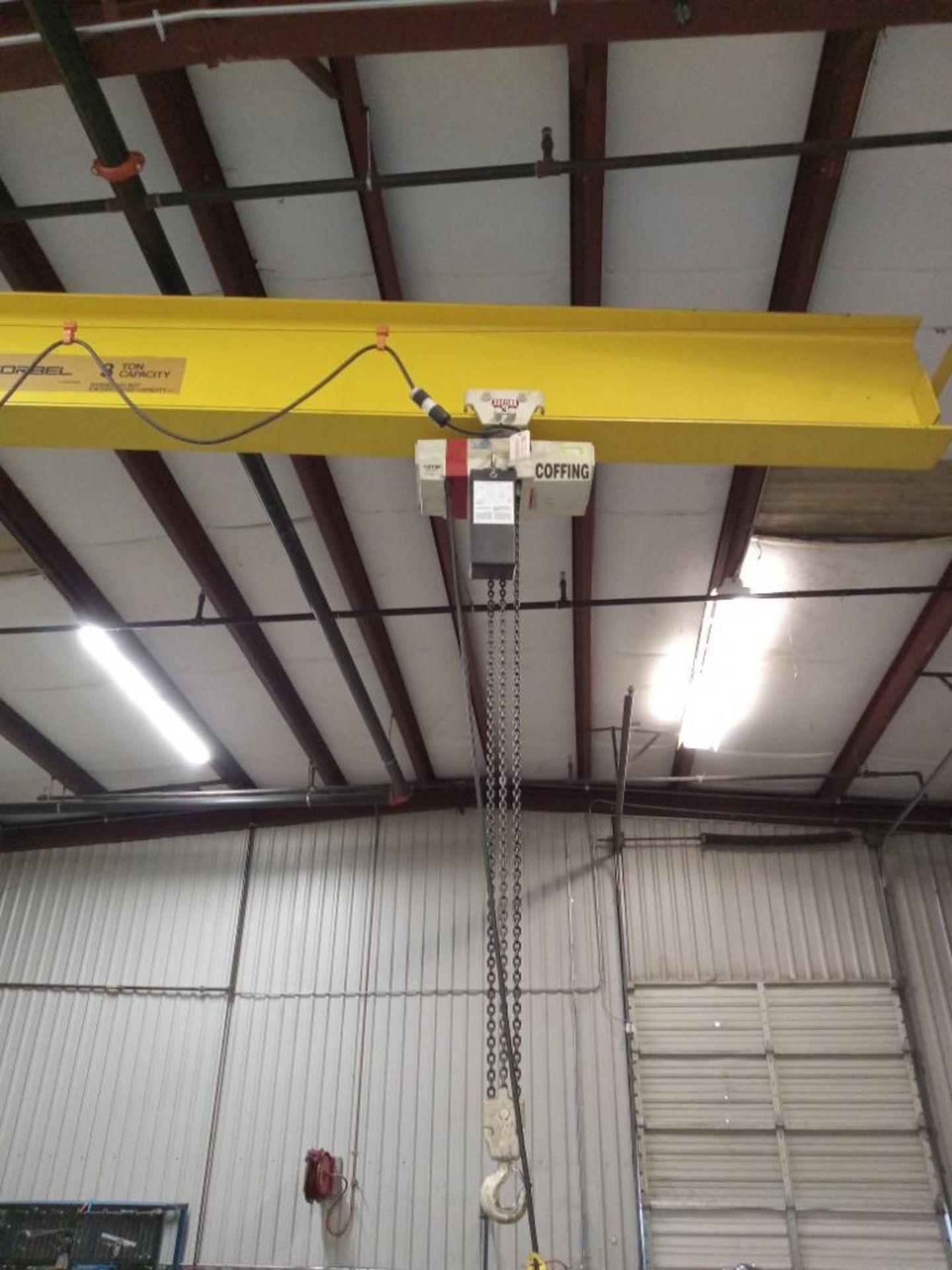 GORBEL 3 TON CRANE AND COFFING ELECTRIC CHAIN HOIST