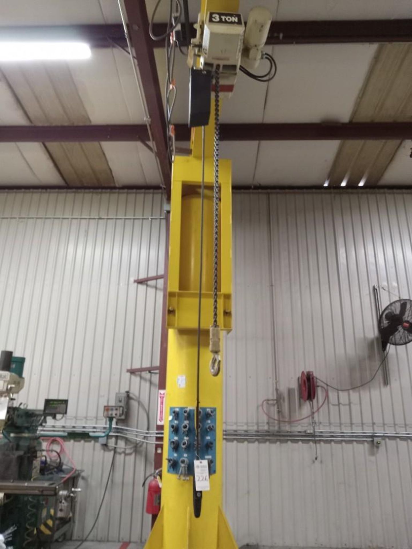 GORBEL 3 TON CRANE AND COFFING ELECTRIC CHAIN HOIST - Image 9 of 12