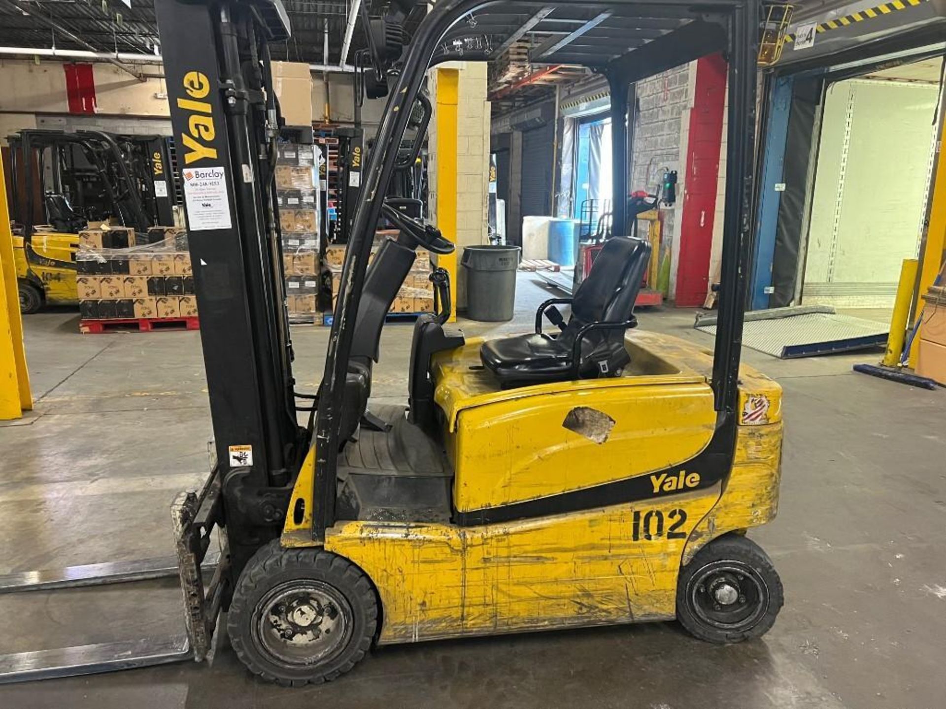 YALE FORKLIFT; MODEL: ERP040VFN36TE082 ELECTRIC SIT DOWN, YEAR: 2012