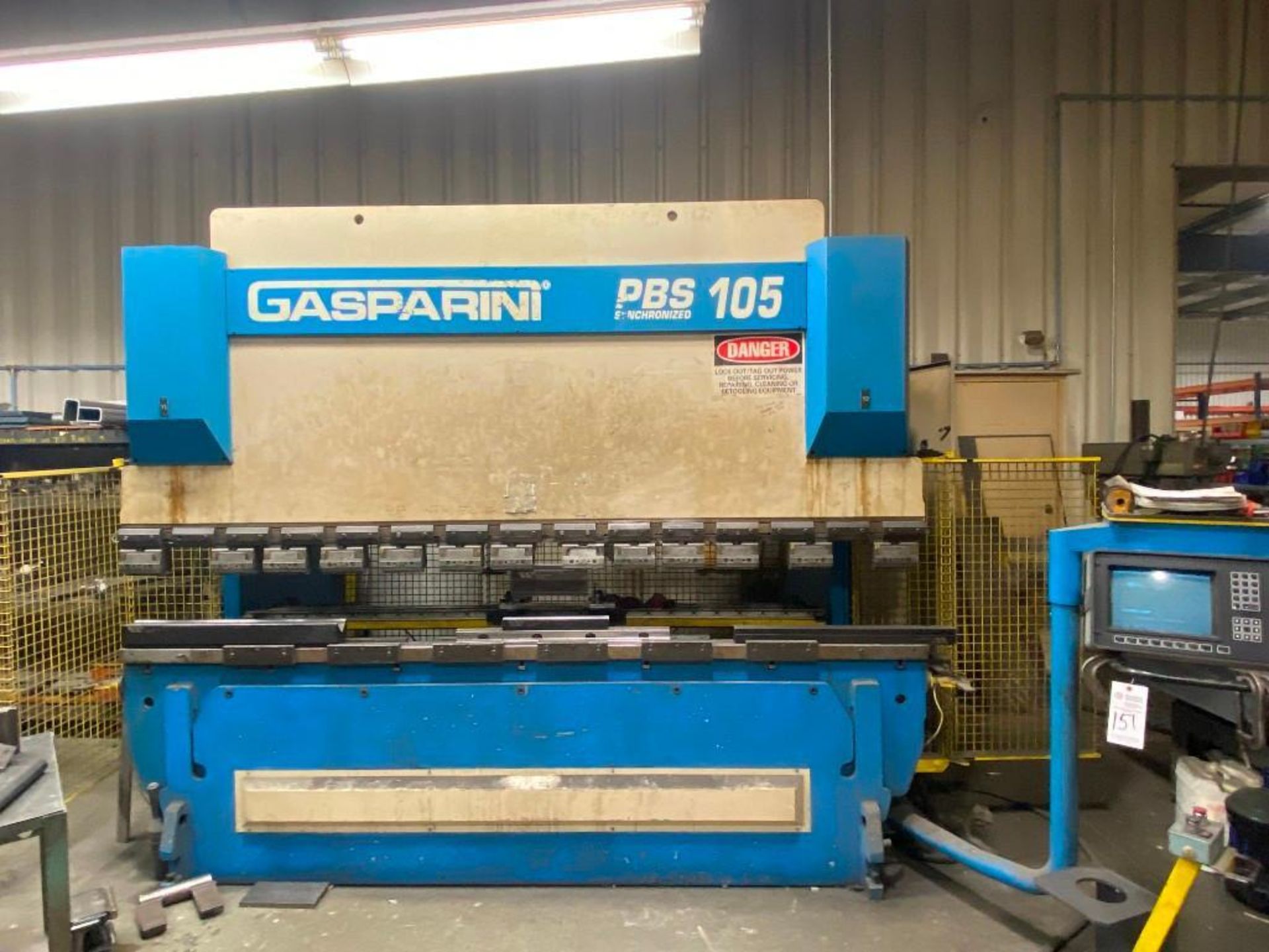 GASPARINI PBS 105 PRESS BRAKE; 110 TON X 10'; DELEM 65 CNC CONTROL