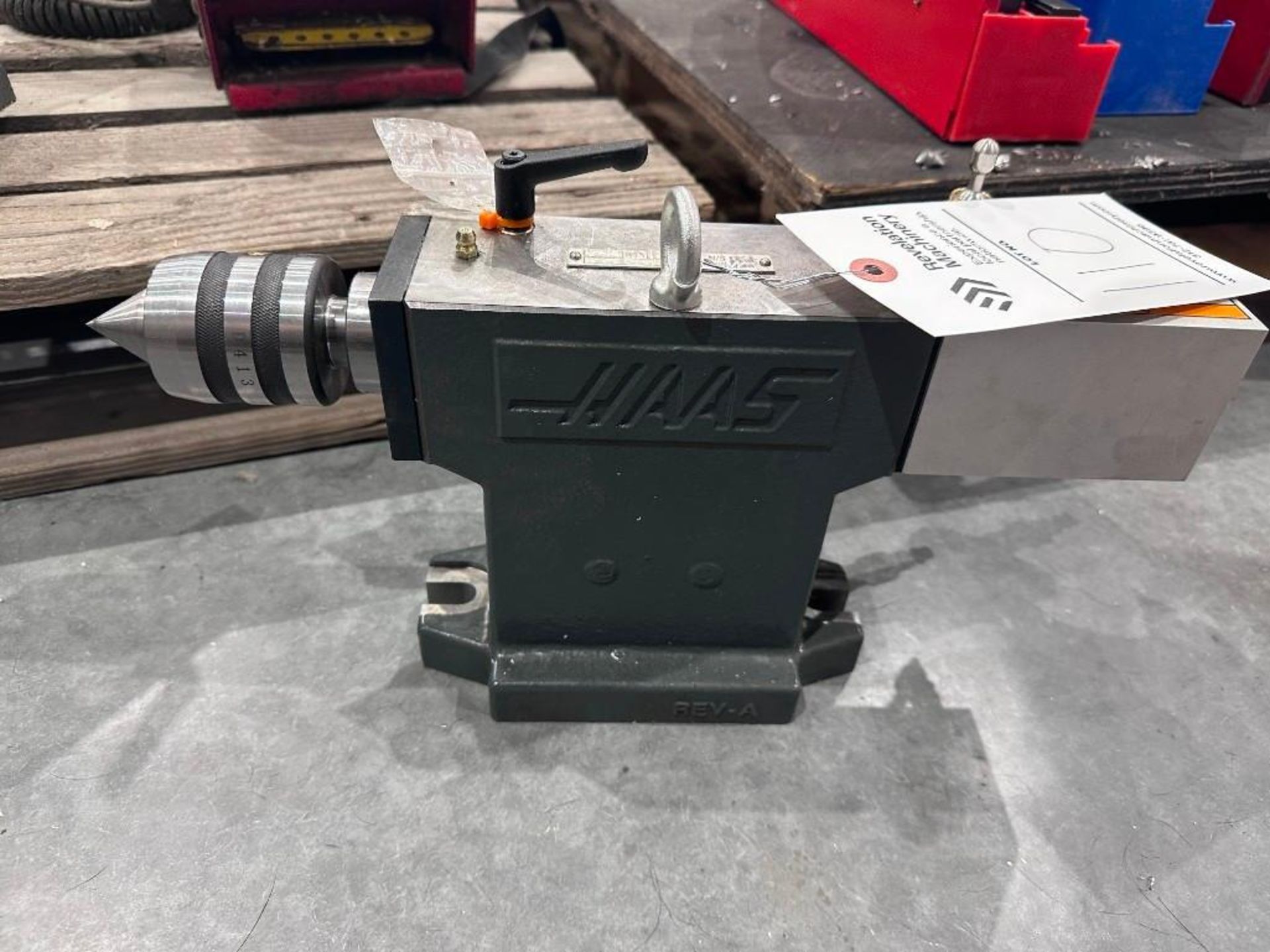 HAAS HPTS6 PNEUMATIC TAILSTOCK FOR HRT210 SERIES ROTARIES. 6" CENTER HEIGHT; YOM: 2020