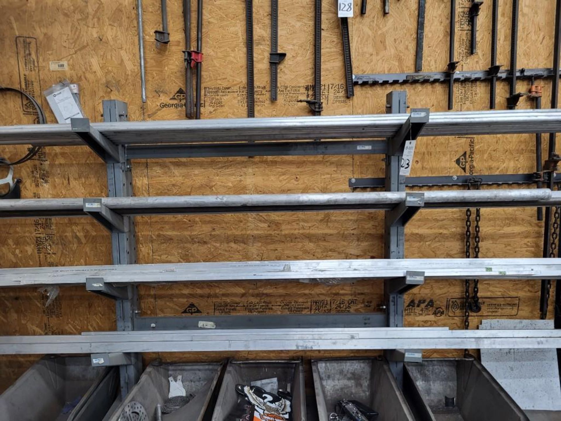 BAR STOCK RACK WITH CONTENTS, RAW ALUMINUM - Image 2 of 6