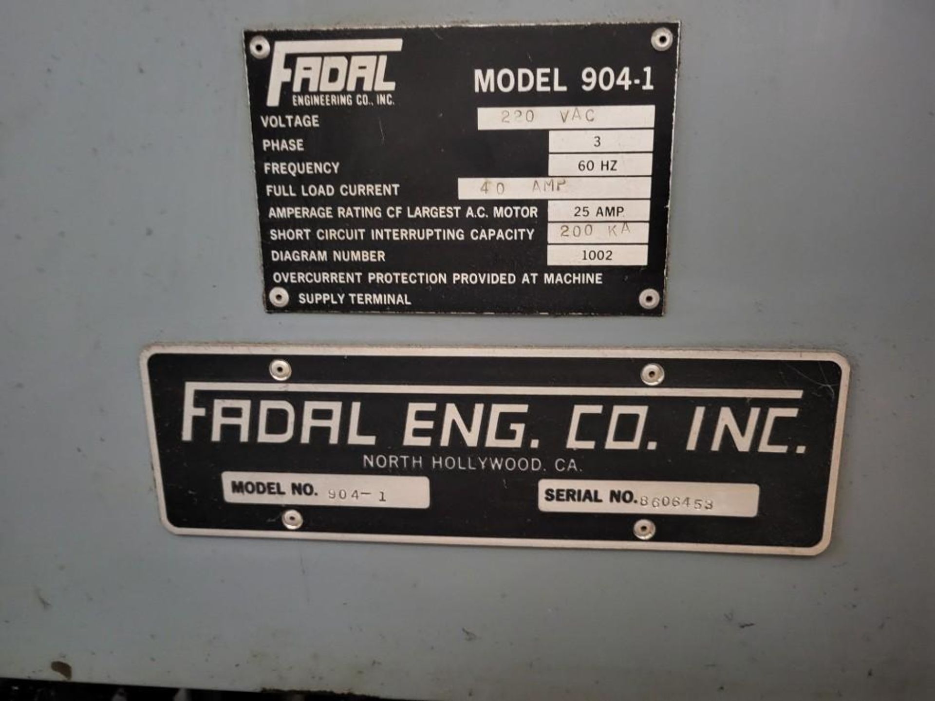 FADAL 4020 904-1 CNC VERTICAL MACHINING CENTER WITH 4TH AXIS - Image 11 of 13