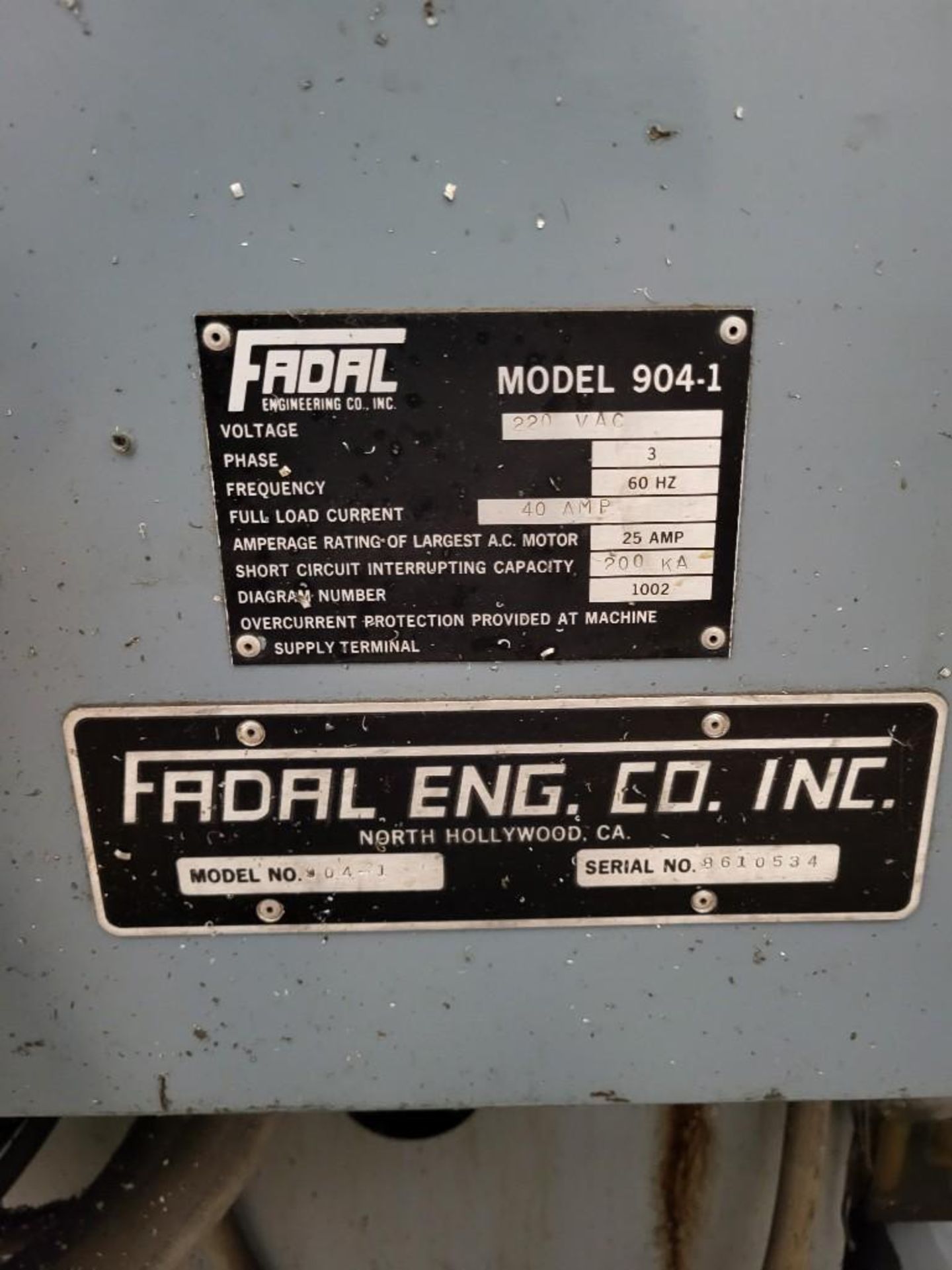 FADAL 4020 904-1 CNC VERTICAL MACHINING CENTER - Image 11 of 12