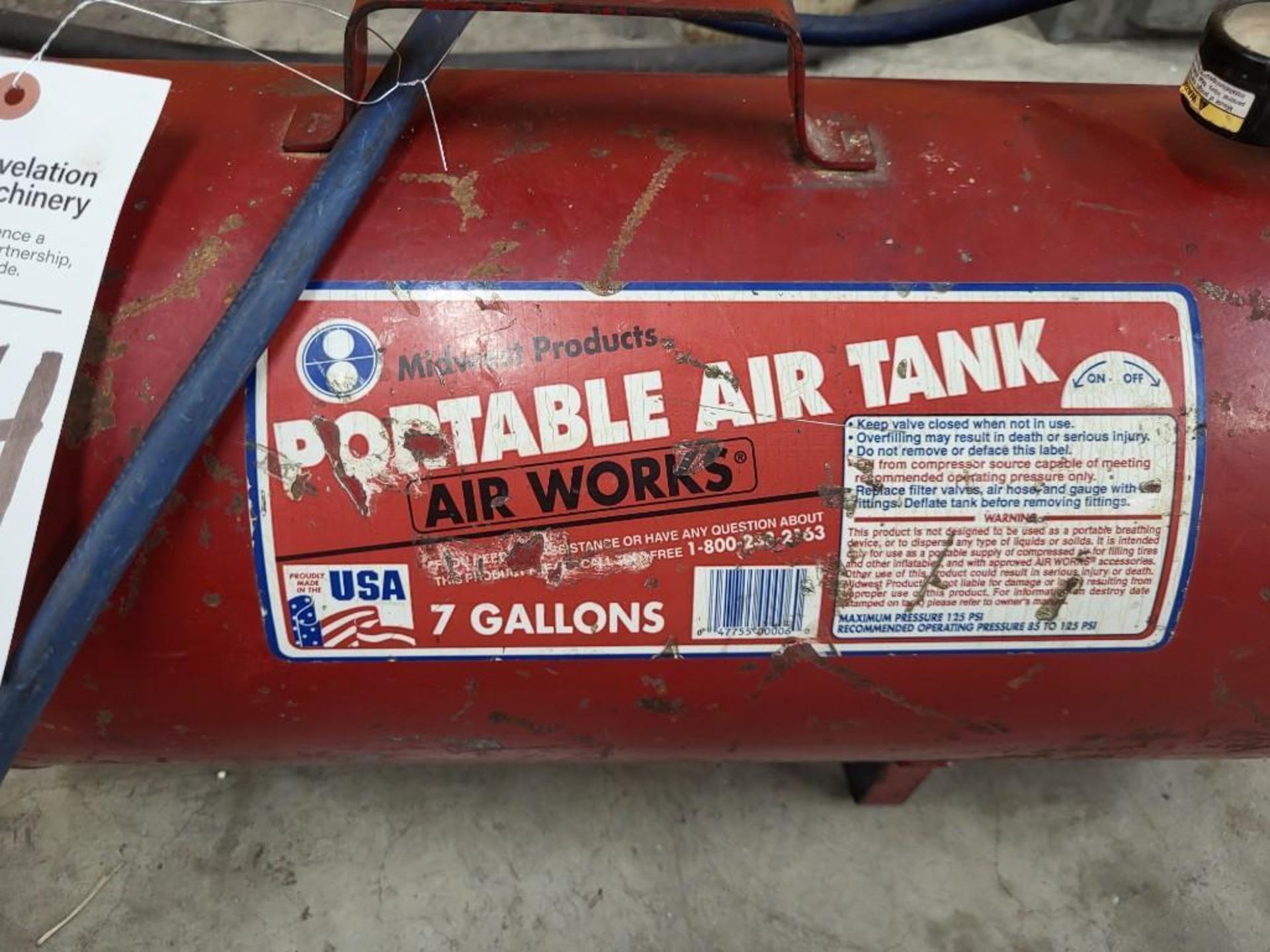 AIRWORKS PORTABLE AIR TANK 7 GALLONS - Image 3 of 3