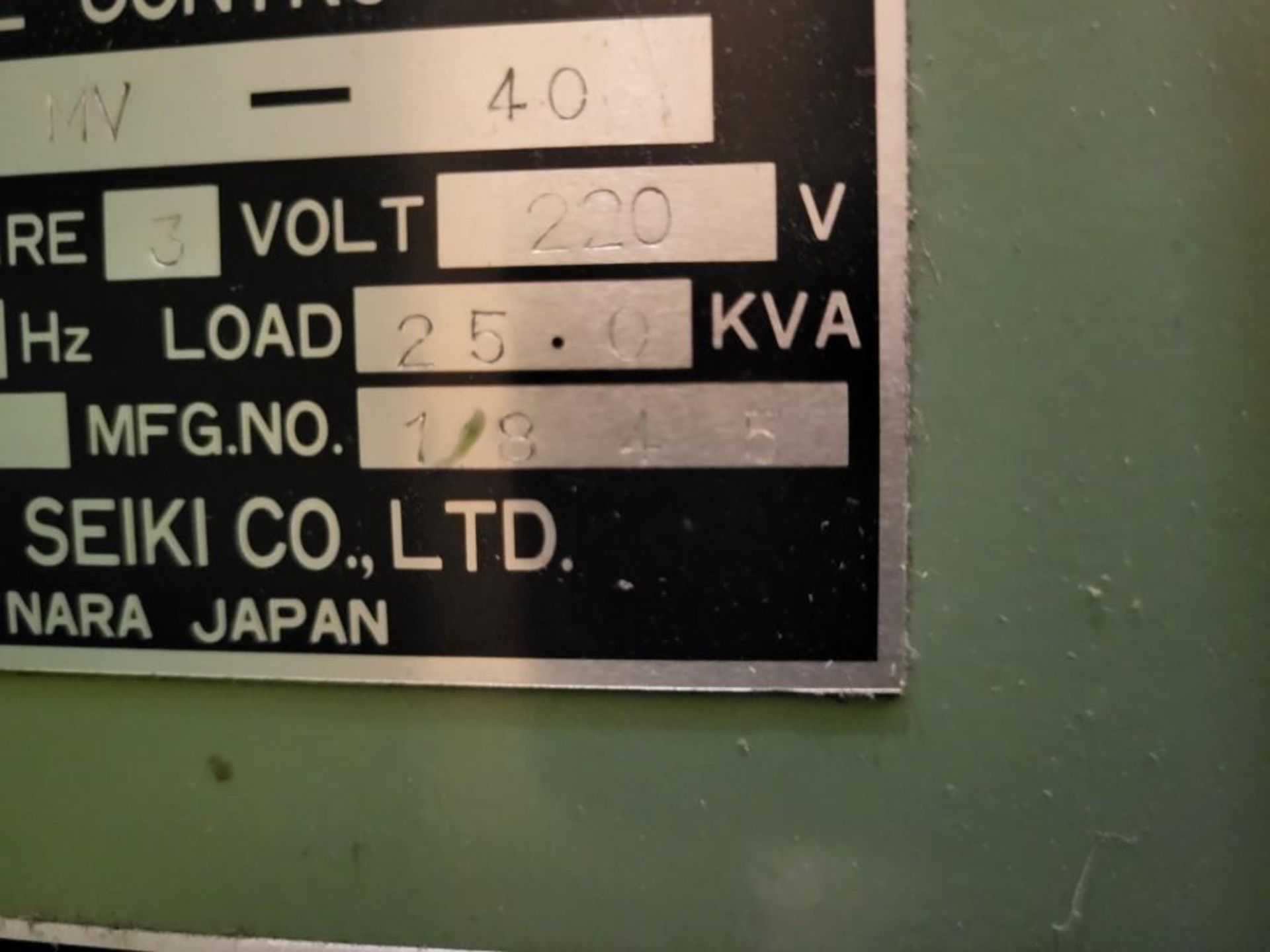 MORI SEIKI MV-40 VERTICAL MACHINING CENTER - Image 18 of 18