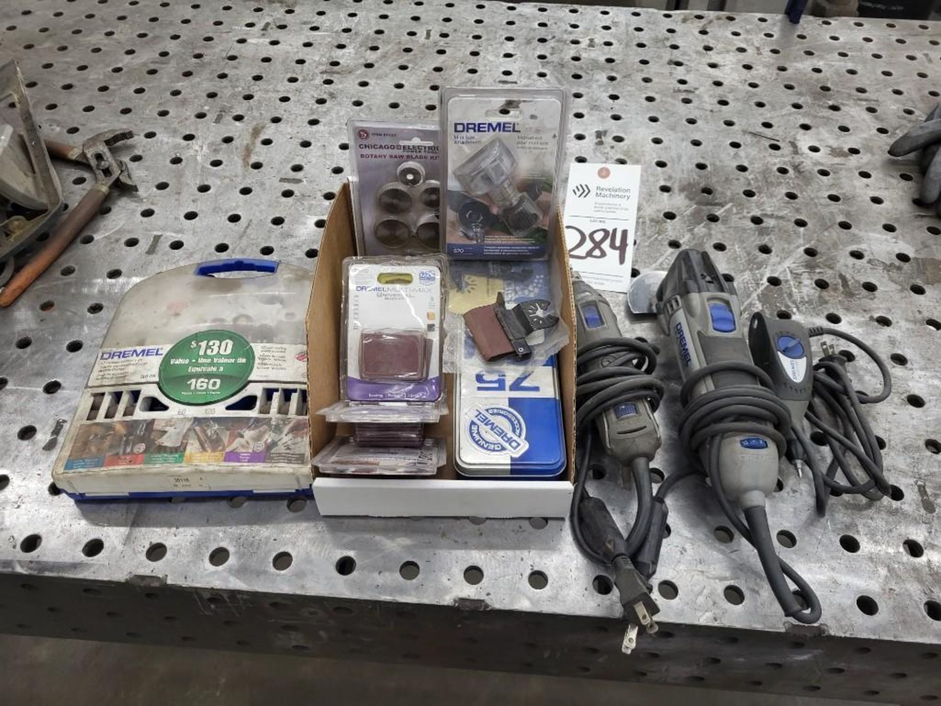 LOT OF DREMEL TOOLS; ATTACHMENTS AND TOOLING