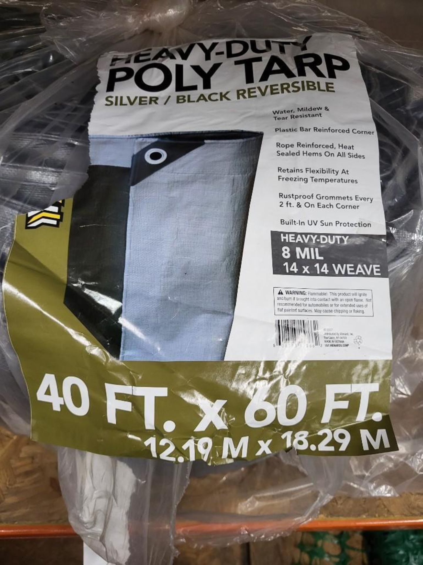 NEW HEAVY DUTY POLY TARP 40'X60' - Image 3 of 4