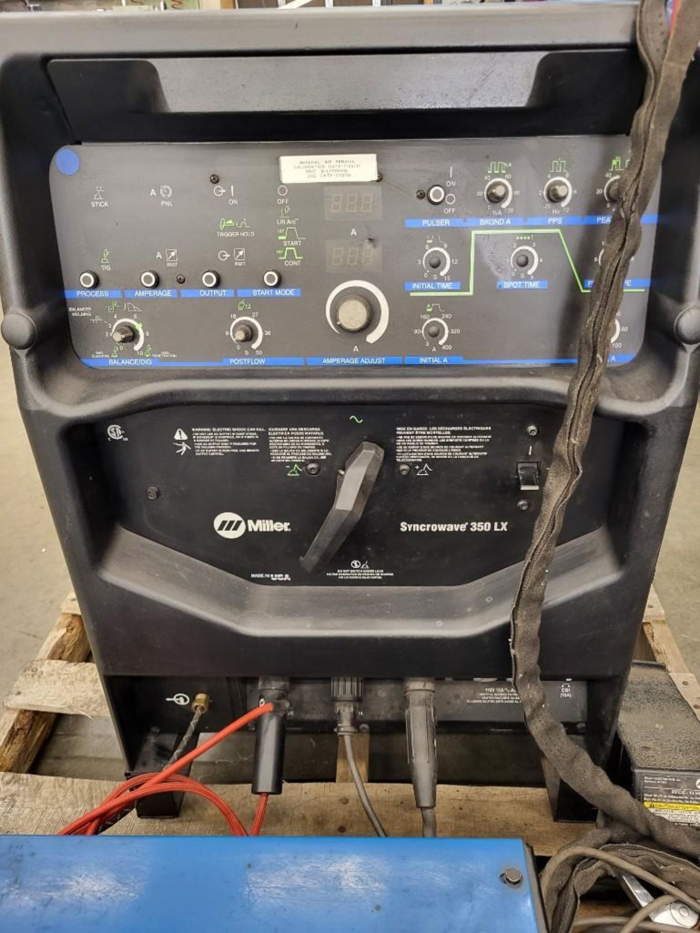 MILLER SYNCROWAVE 350 LX TIG WELDER WITH COOLMATE 3 - Image 5 of 11