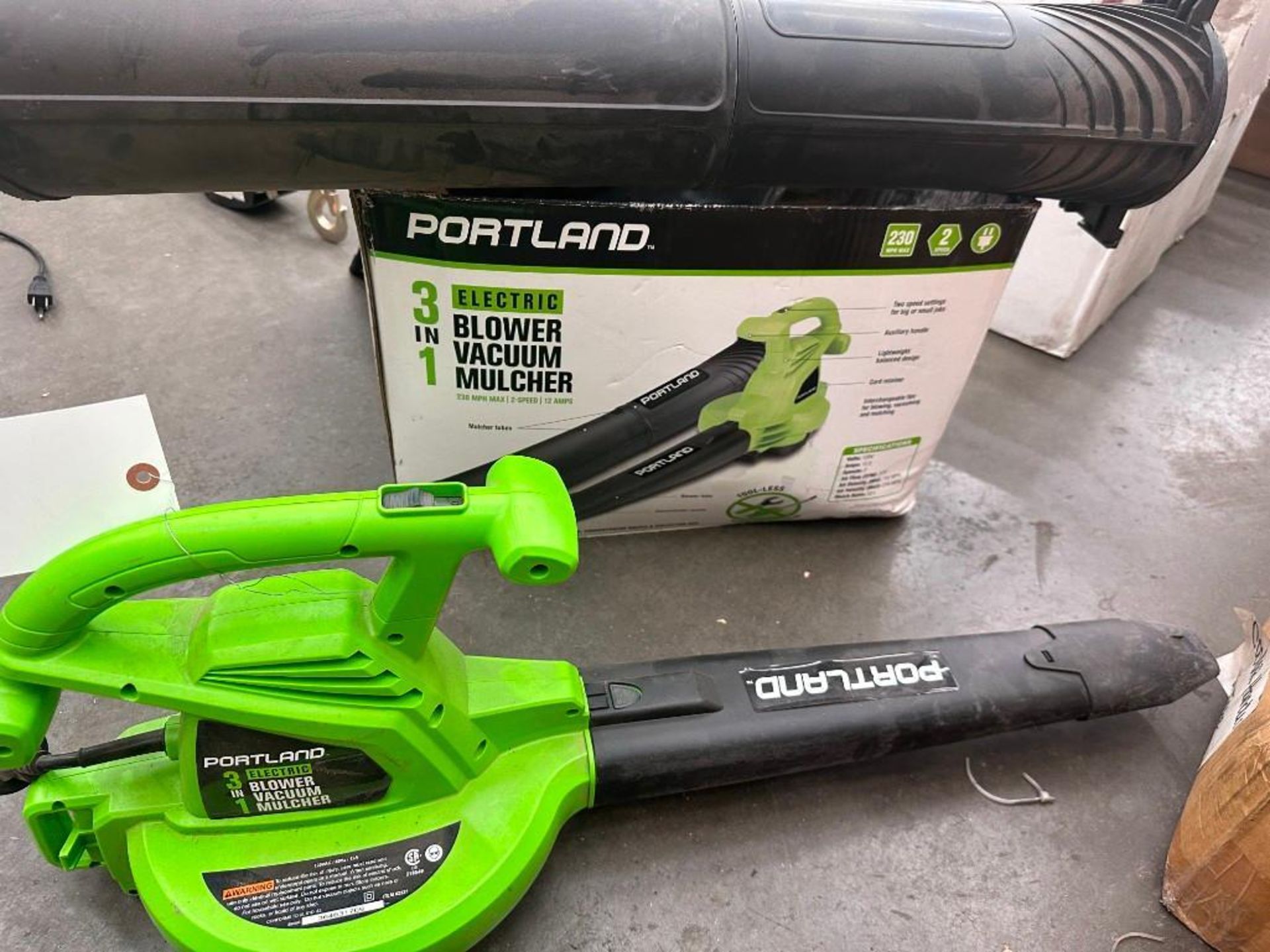 PORTLAND 3 IN 1 ELECTRIC BLOWER VACUUM, MULCHER