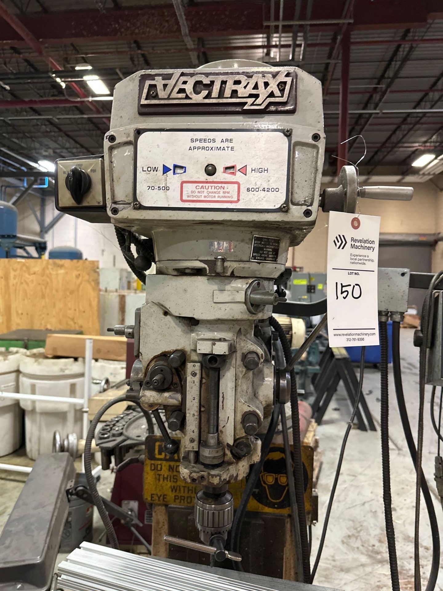 VECTRAX MODEL GS16V VERTICAL KNEE MILLING MACHINE W/ DRO - Image 2 of 6