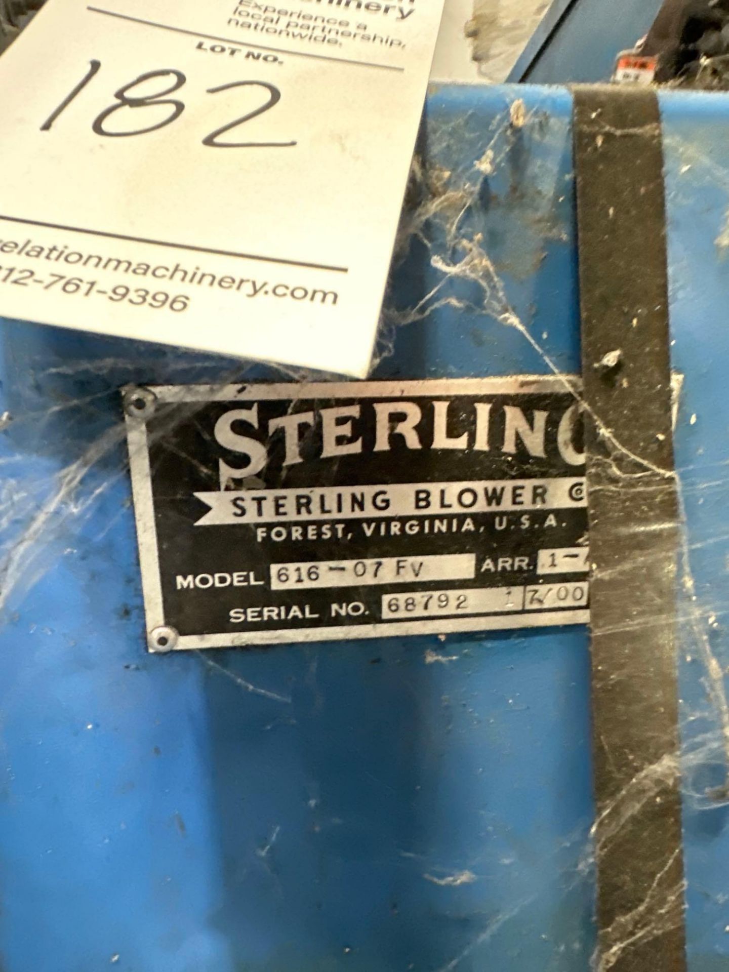 STERLING 616-07FV HIGH PRESSURE BLOWER