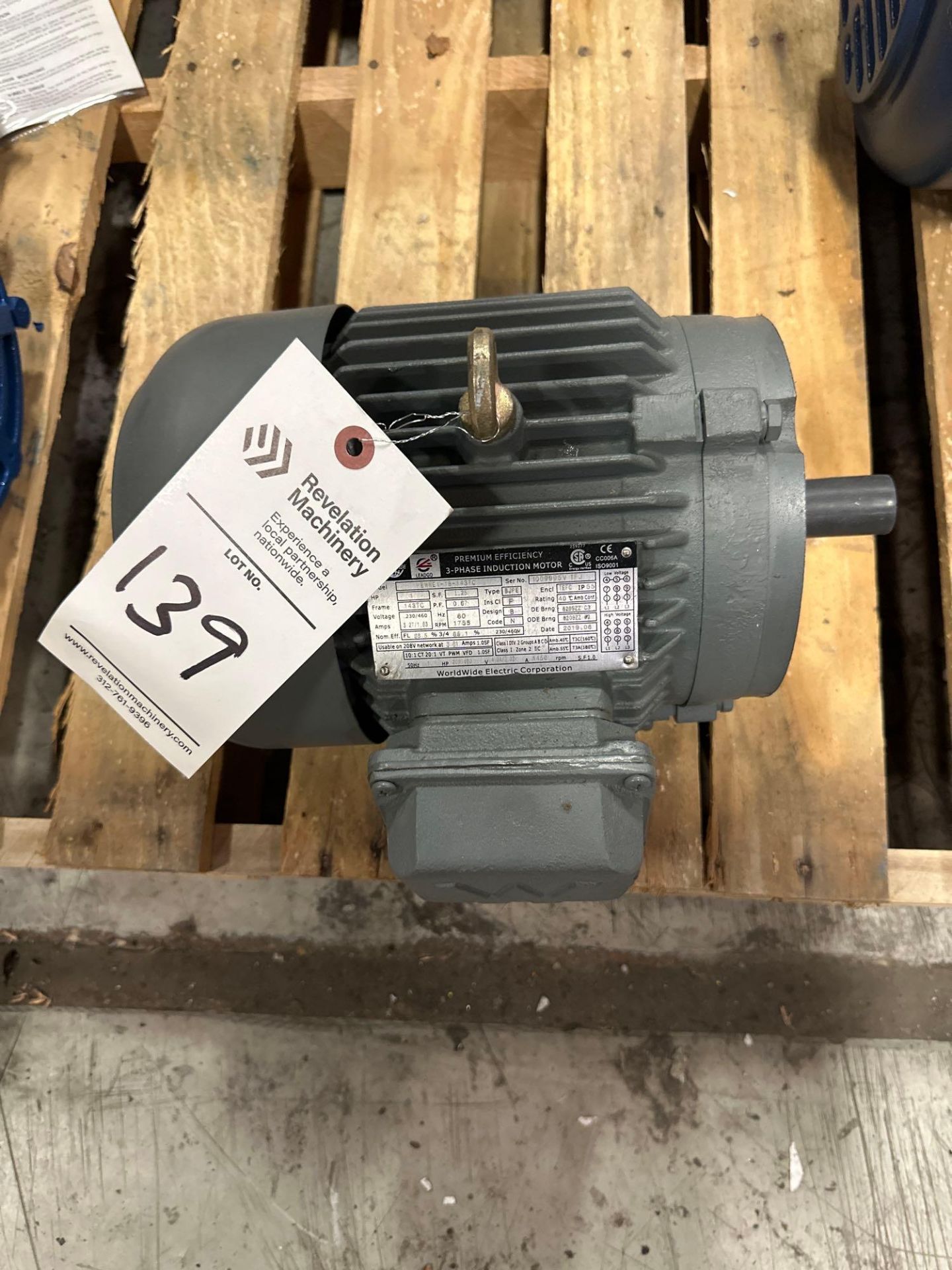 WORLDWIDE ELECTRIC 1HP MOTOR