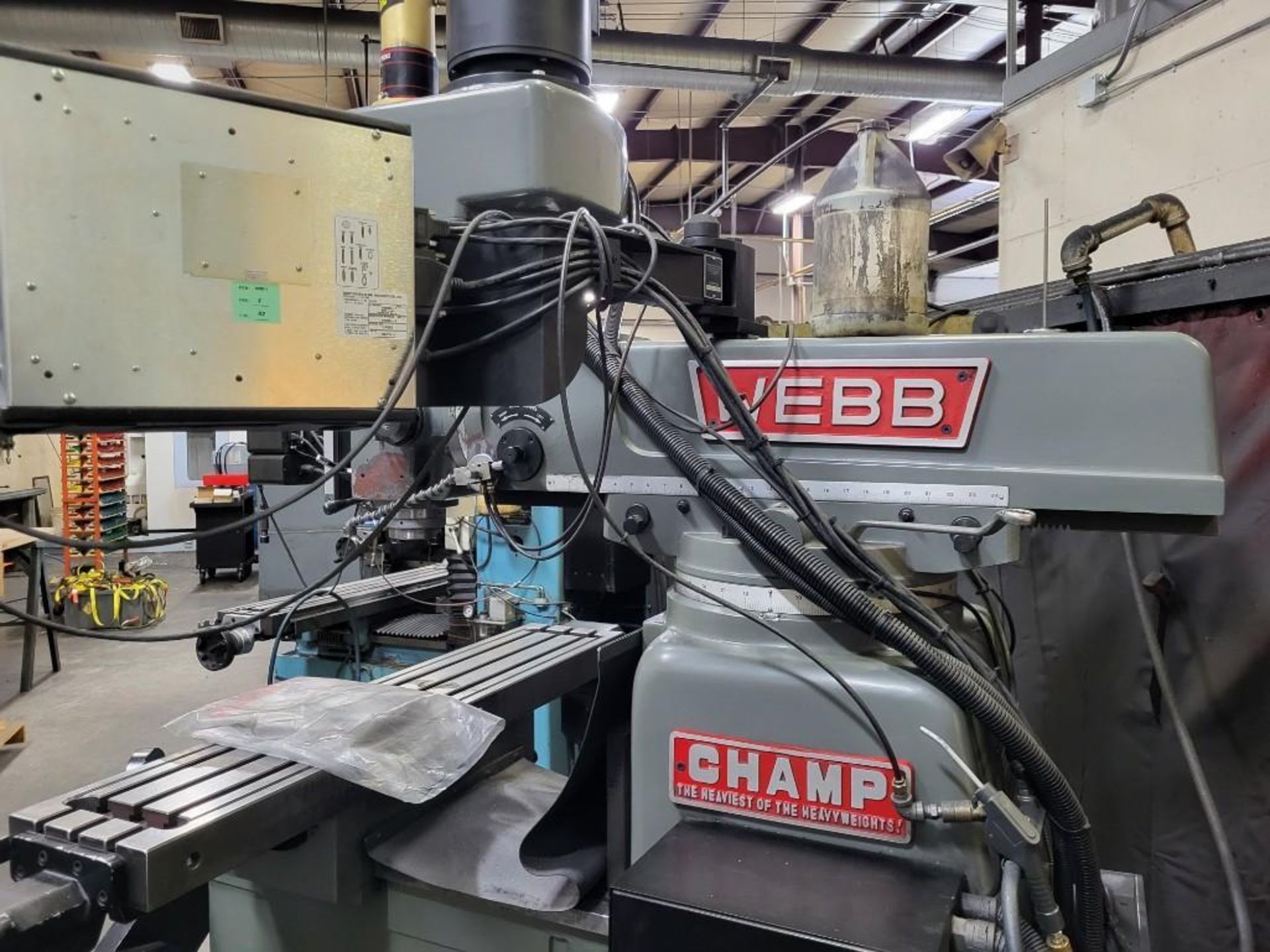 2015 WEBB MILLING MACHINE 5EVS-1050 WITH SWI PROTOTRAK SMC 3 AXIS CNC CONTROL - Image 13 of 17