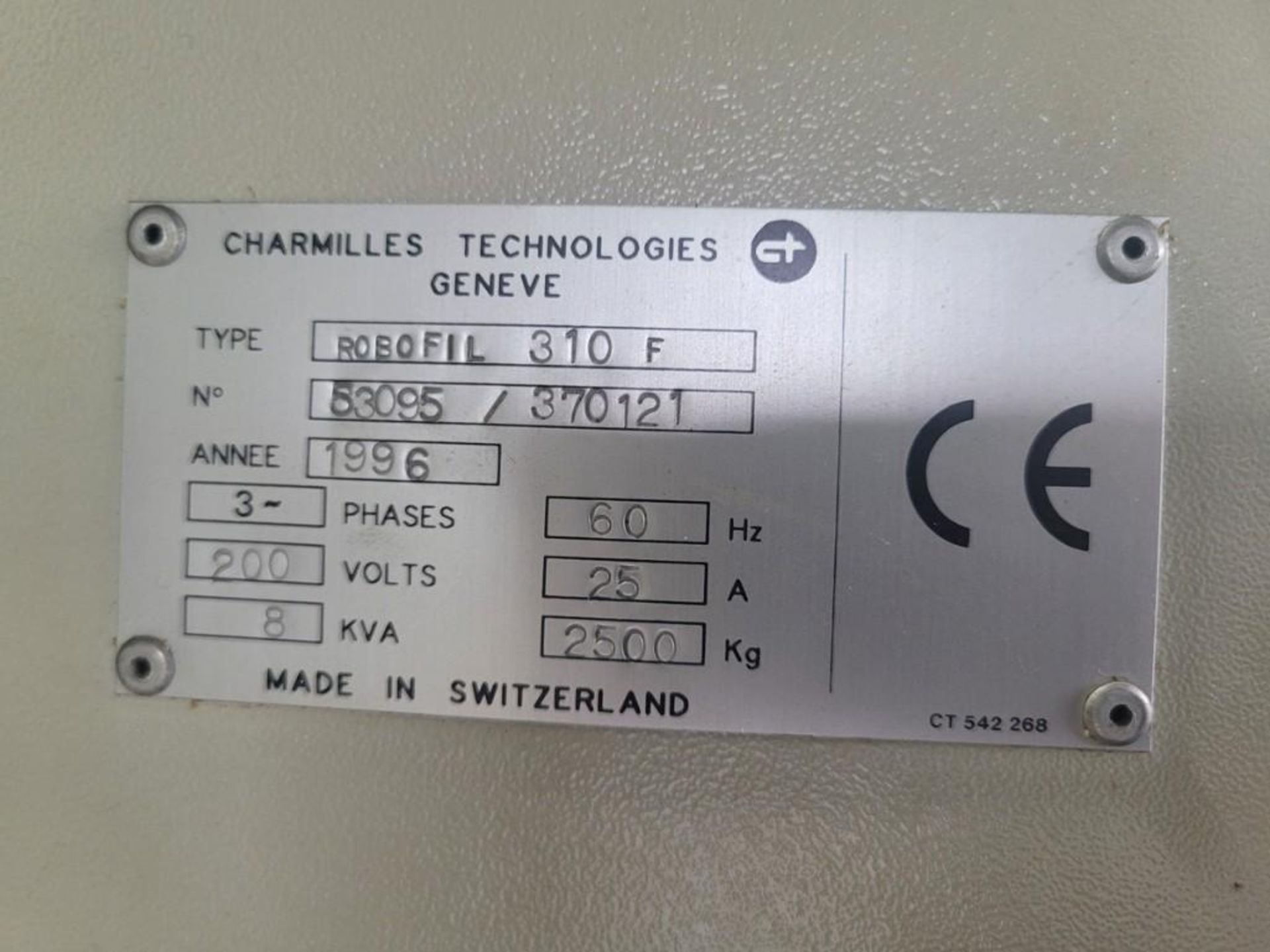 CHARMILLES TECHNOLOGIES MODEL ROBOFIL 310 F CNC EDM - Image 15 of 24