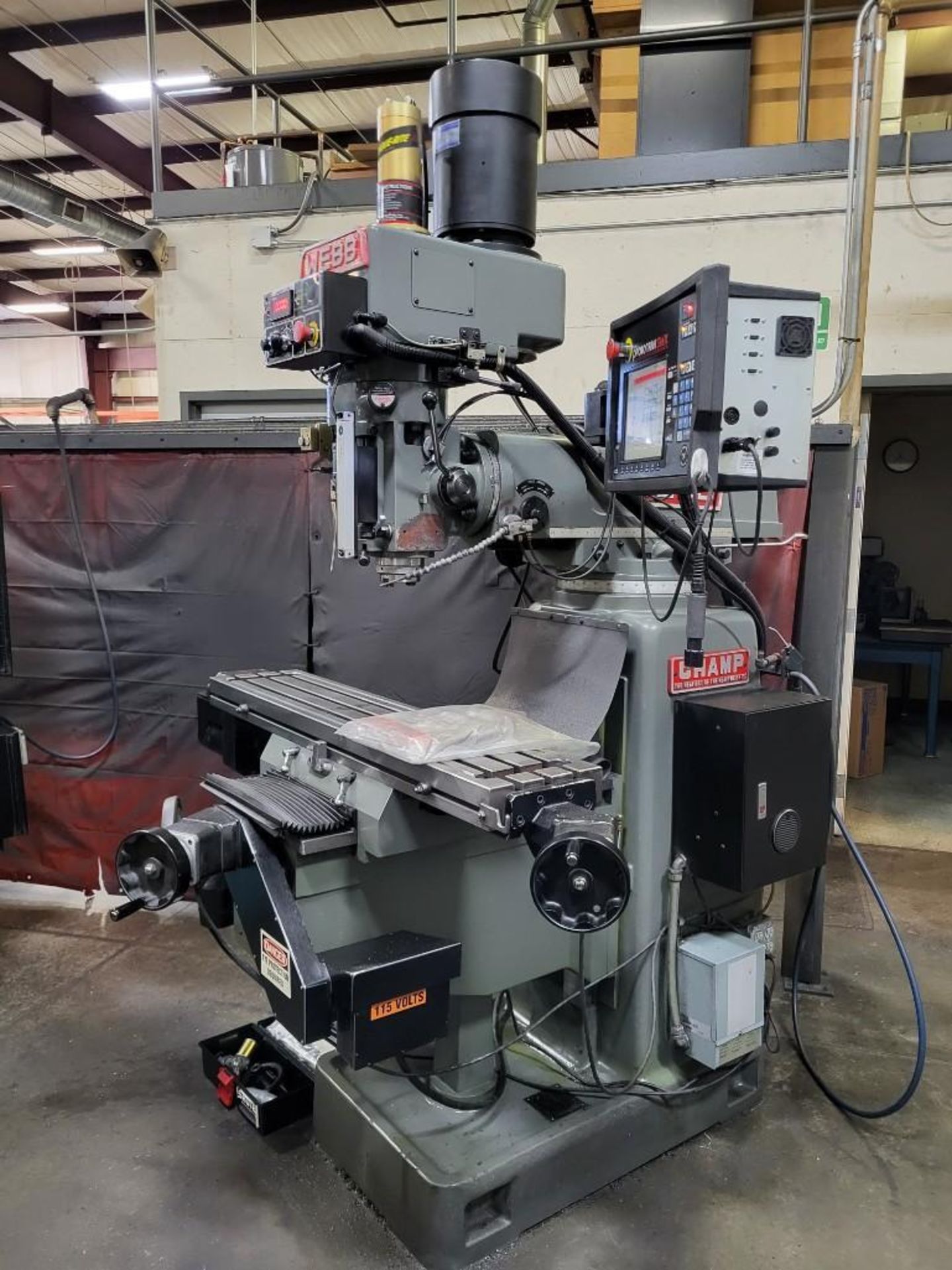 2015 WEBB MILLING MACHINE 5EVS-1050 WITH SWI PROTOTRAK SMC 3 AXIS CNC CONTROL - Image 2 of 17