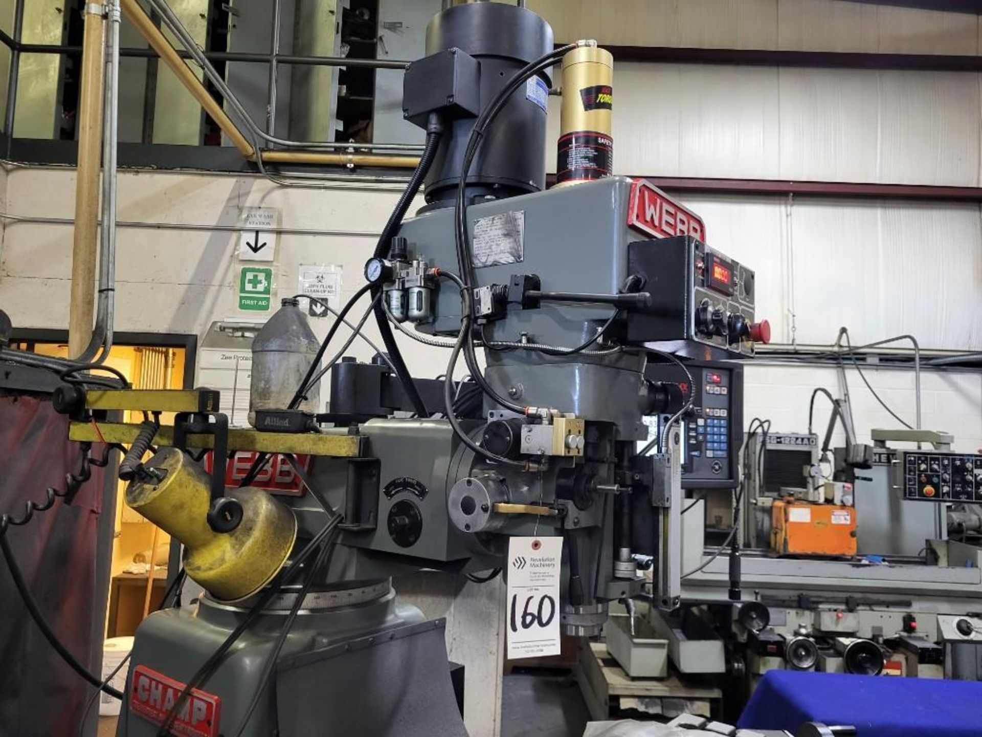 2015 WEBB MILLING MACHINE 5EVS-1050 WITH SWI PROTOTRAK SMC 3 AXIS CNC CONTROL - Image 4 of 17