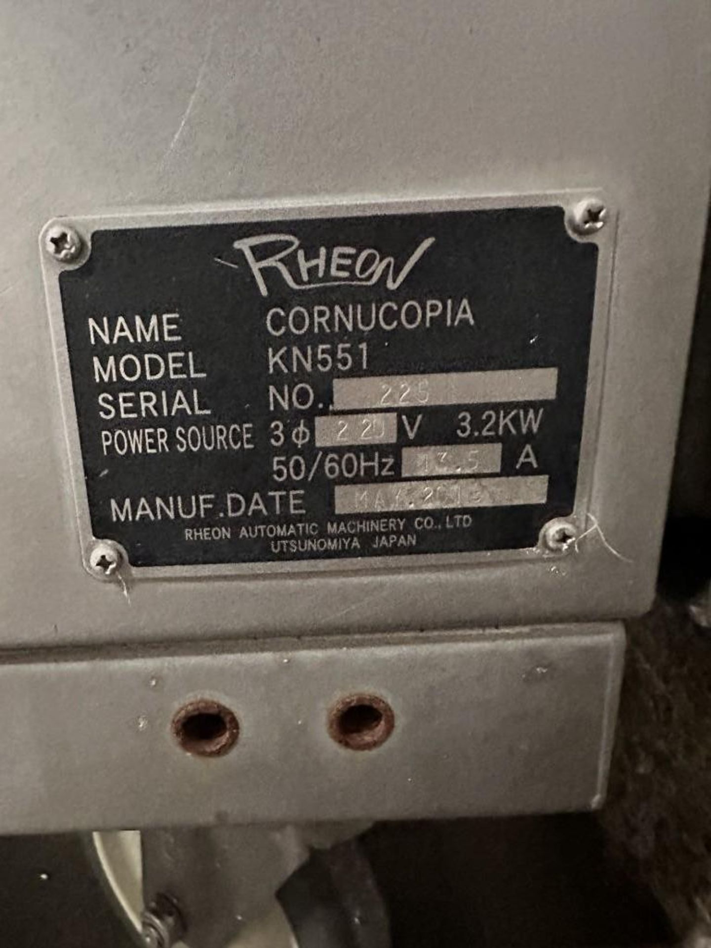 RHEON MODEL KN551 ENCRUSTING MACHINE - Image 5 of 5