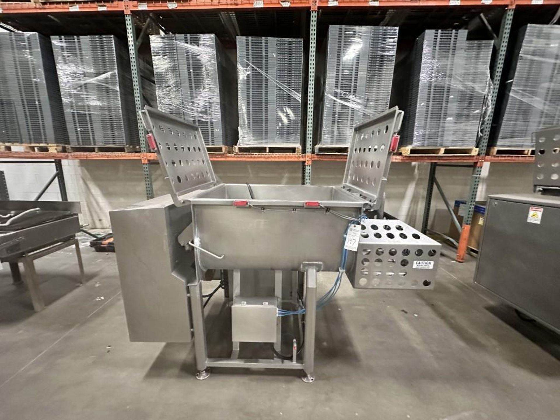 A.M.F.E.C MODEL 510 DUAL SHAFT PADDLE MIXER ALL STAINLESS STEEL, CONTROLS
