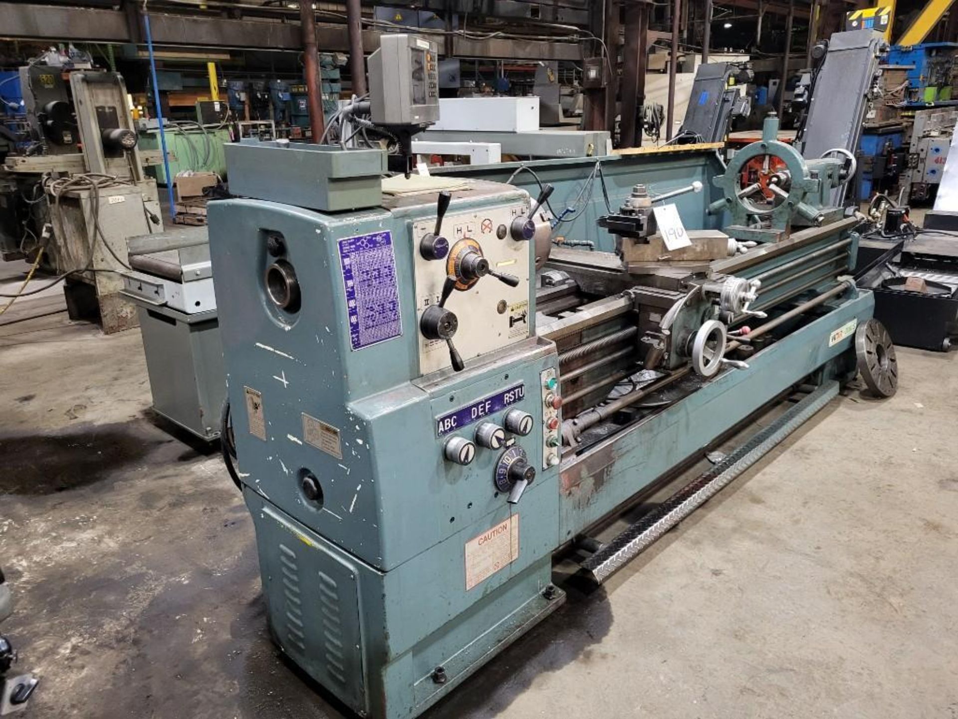 VICTOR 2080S 20" X 80" GAP BED PRECISION LATHE, WITH TAILSTOCK, CHUCK, STEADY REST, TOOLING - Image 3 of 28