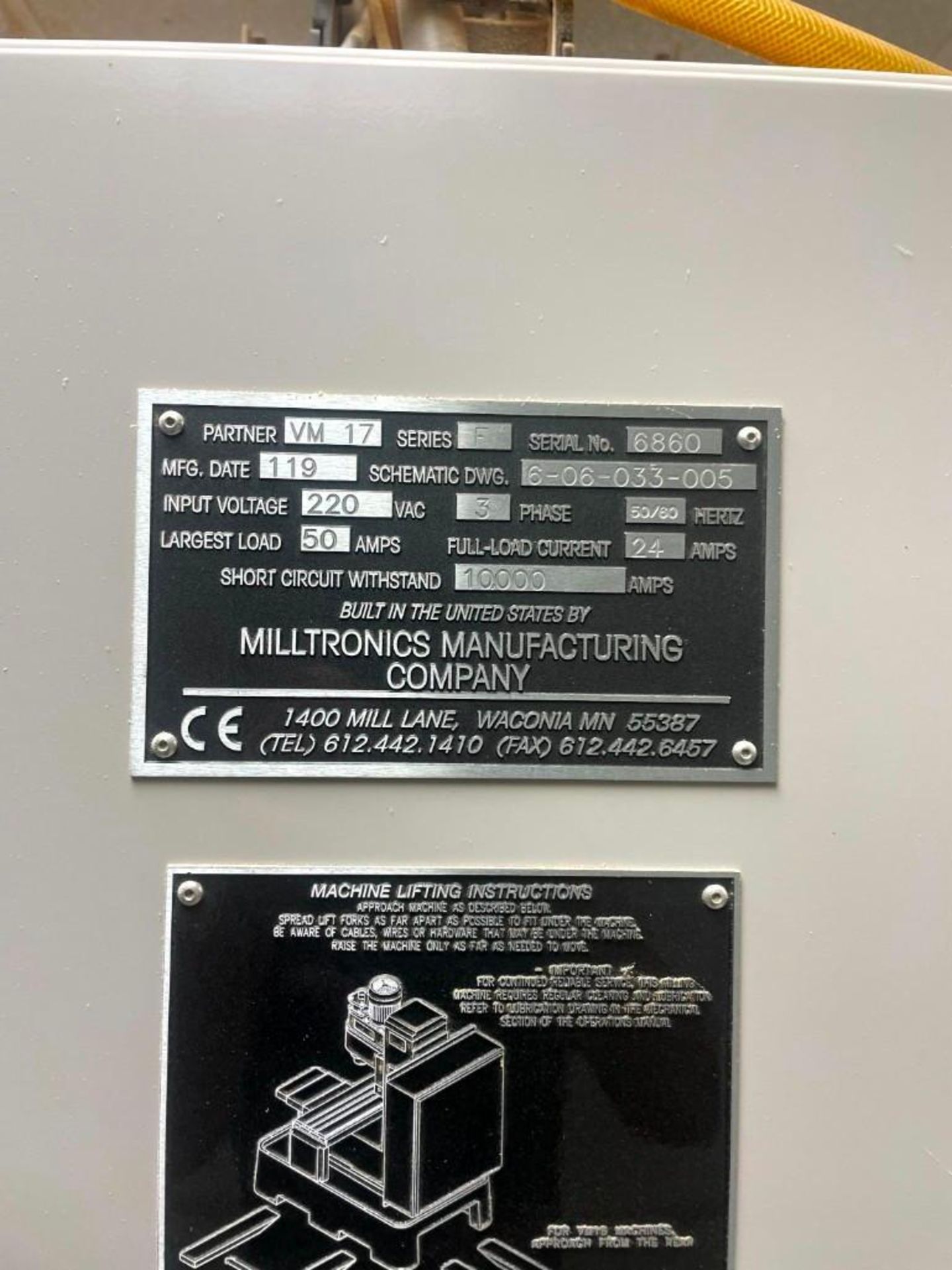 MILLTRONICS VM 17 CNC VMC, 2000 – 4TH AXIS READY - Image 16 of 16