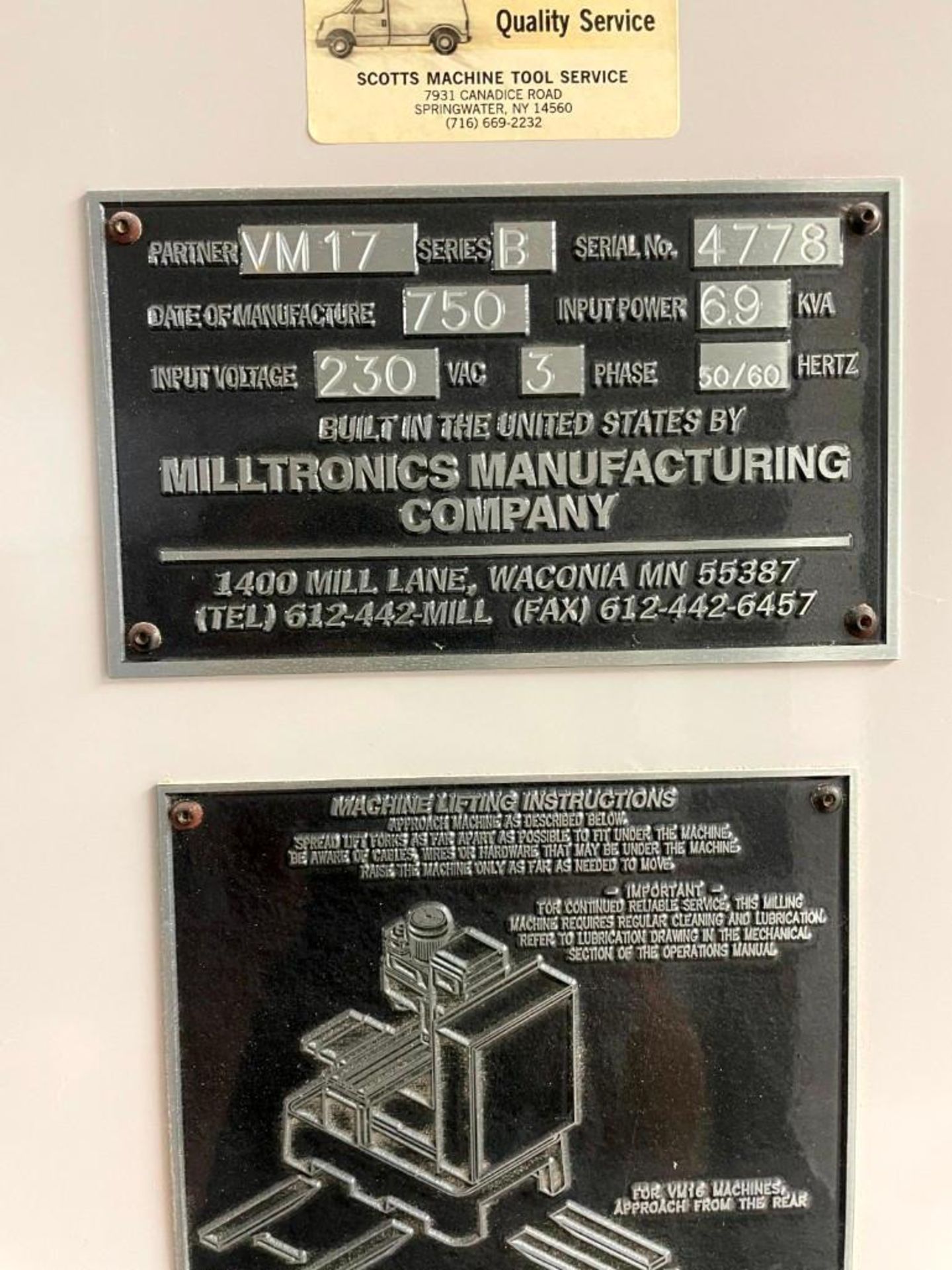 MILLTRONICS VM17 CNC VMC, 1998 - FOR PARTS - Image 17 of 17