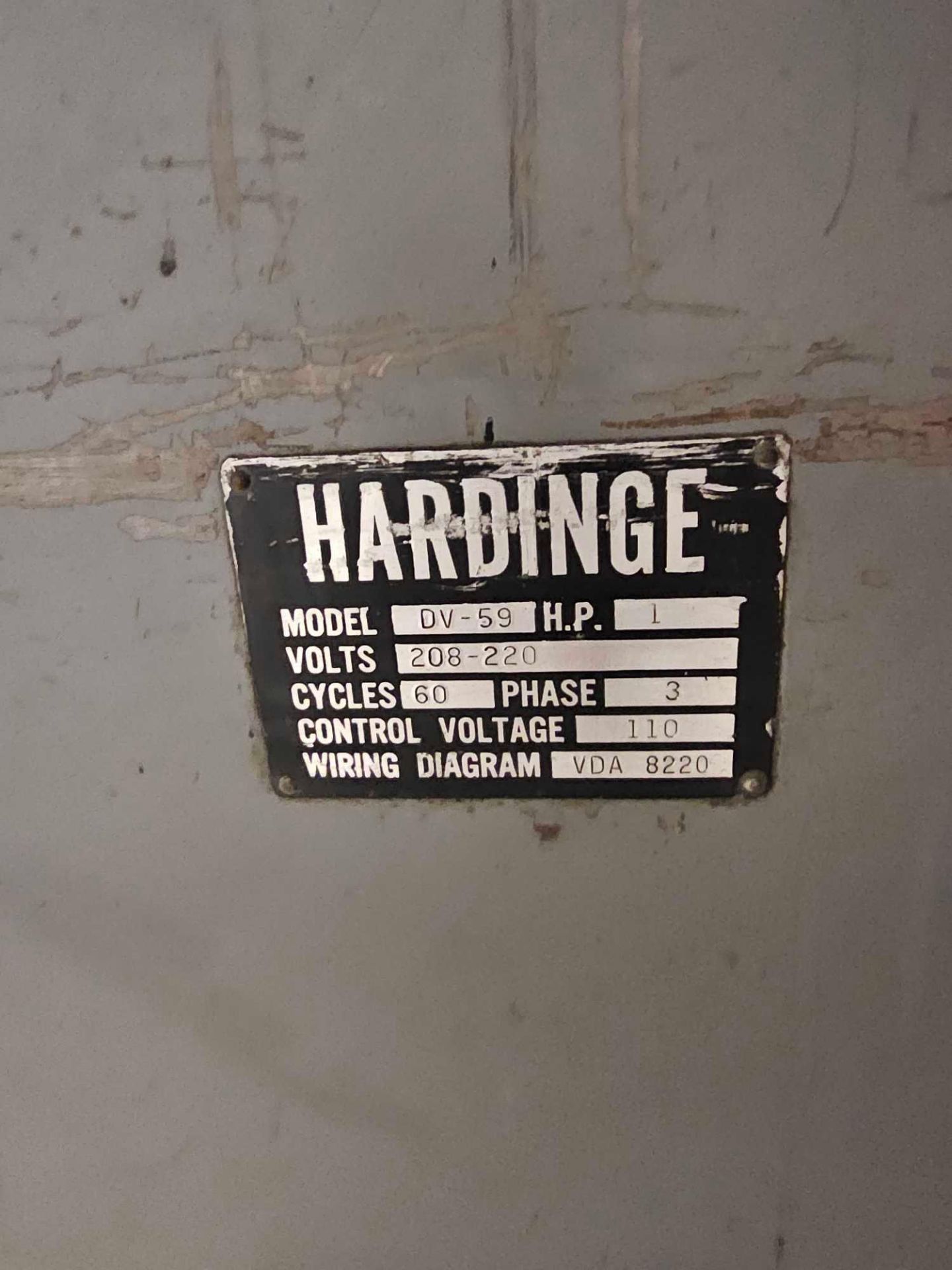 HARDINGE DV-59 PRECISION LATHE 1HP - Image 7 of 8