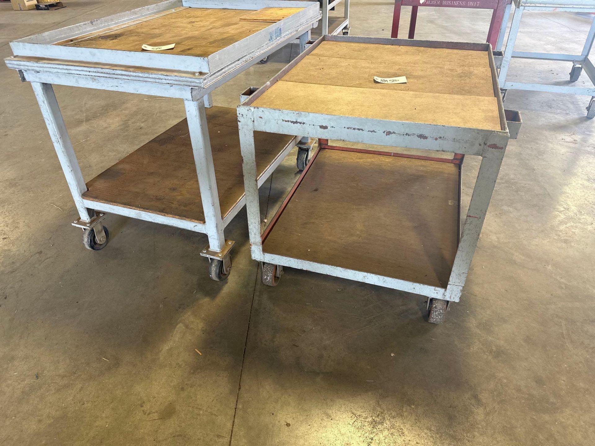 (2) METAL ROLLING CARTS