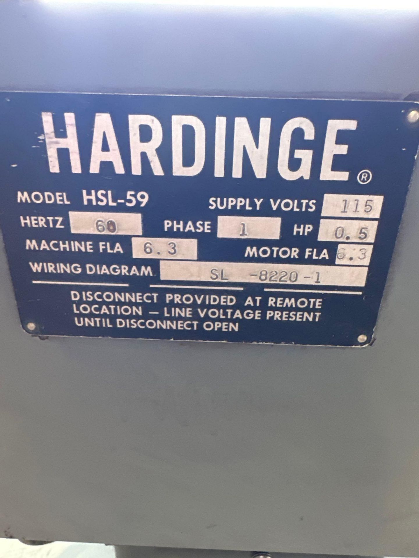HARDINGE SPEED LATHE HSL-59 - Image 6 of 6