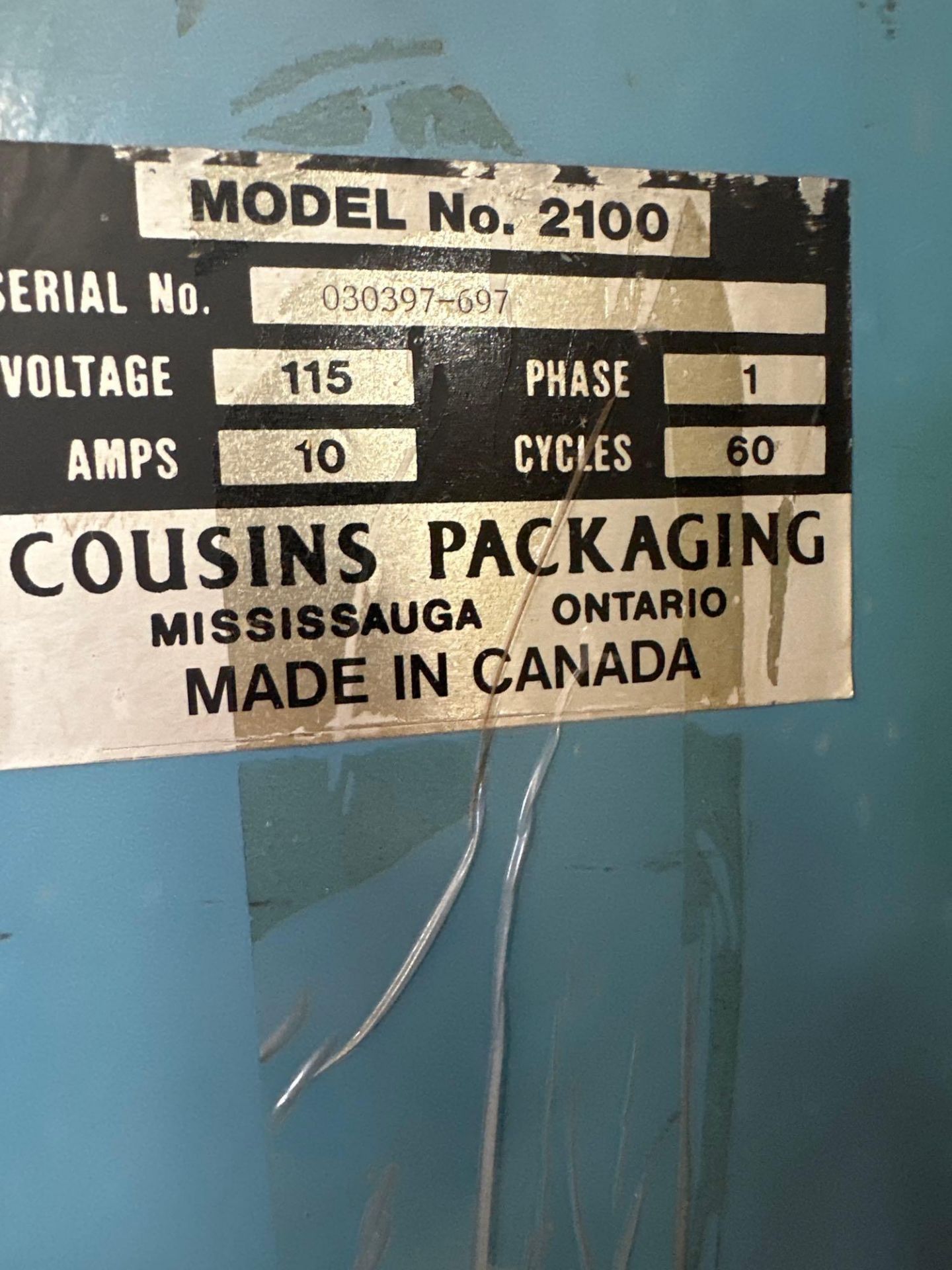 COUSINS PACKAGING MODEL NO. 2100 SCALE & SHRINK WRAPPER - Image 7 of 7