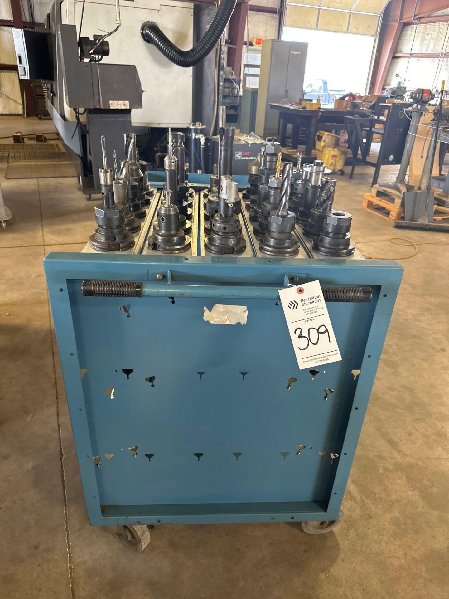 CART WITH CAT50 TOOL HOLDERS AND TOOLING
