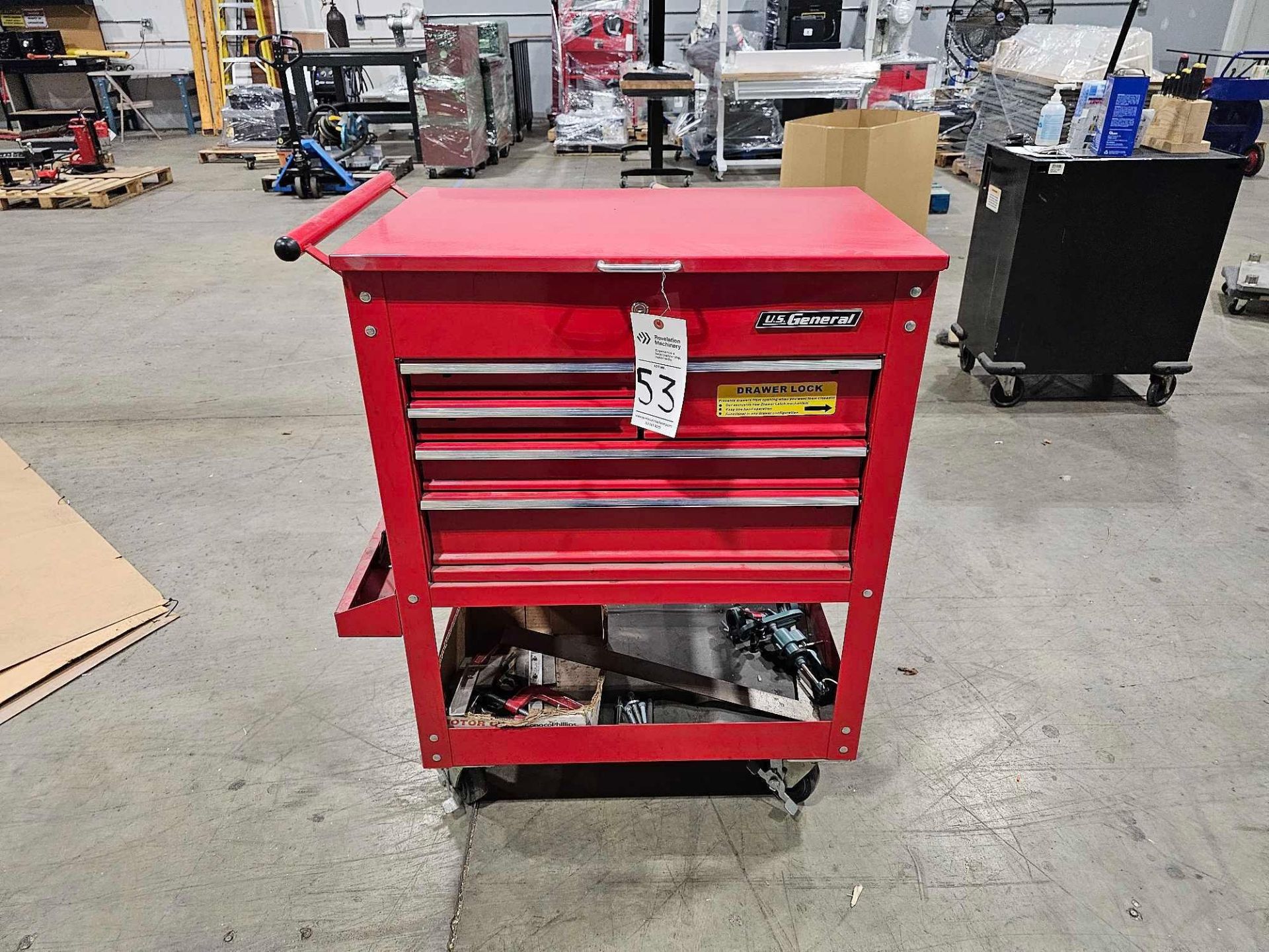 US GENERAL TOOL BOX LOADED WITH TOOLS