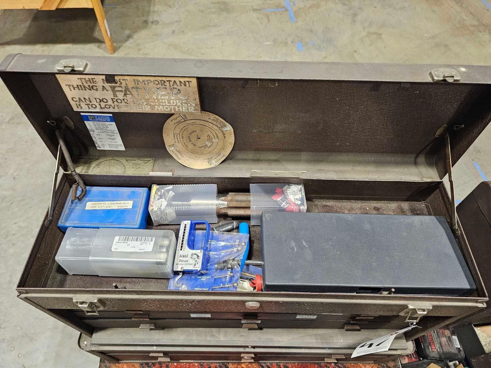 KENNEDY TOOL BOXES LOADED WITH MACHINISTS TOOLS AND MEASURING DEVICES - Image 5 of 45