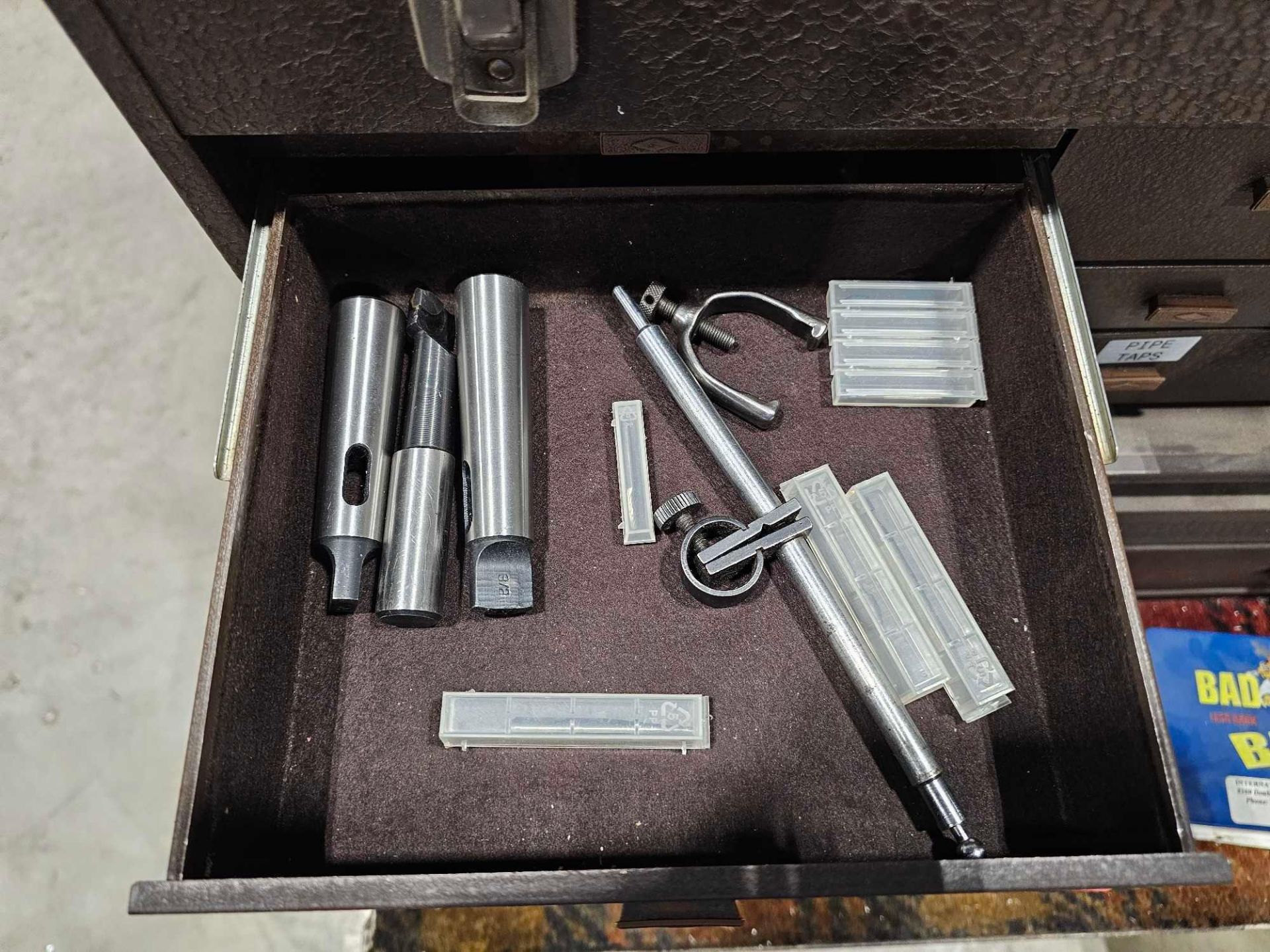 KENNEDY TOOL BOXES LOADED WITH MACHINISTS TOOLS AND MEASURING DEVICES - Image 10 of 45