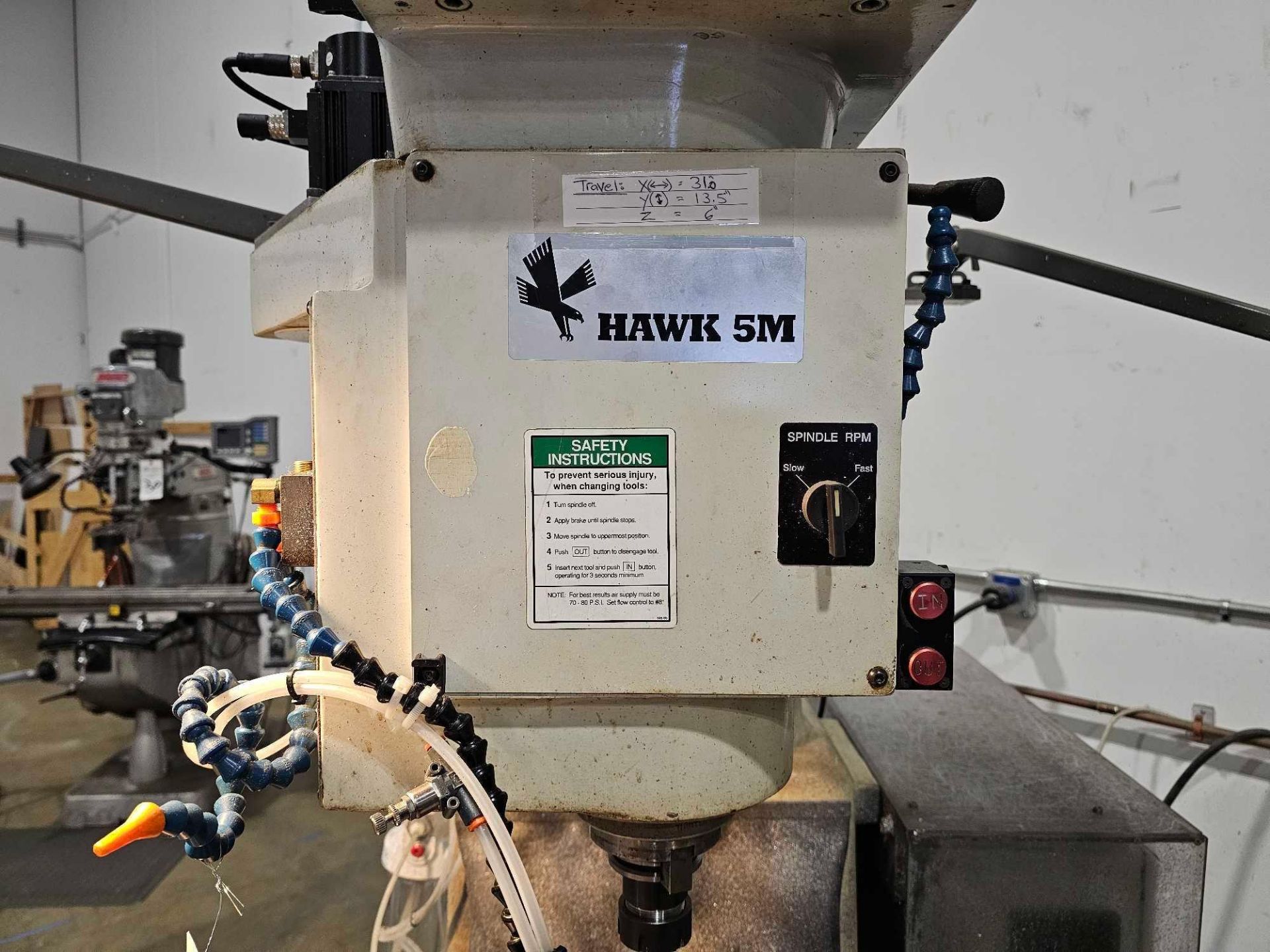 1997 HURCO HAWK 5M 3 AXIS CNC MILL WITH MACHMOTION CONTROL - Image 7 of 13