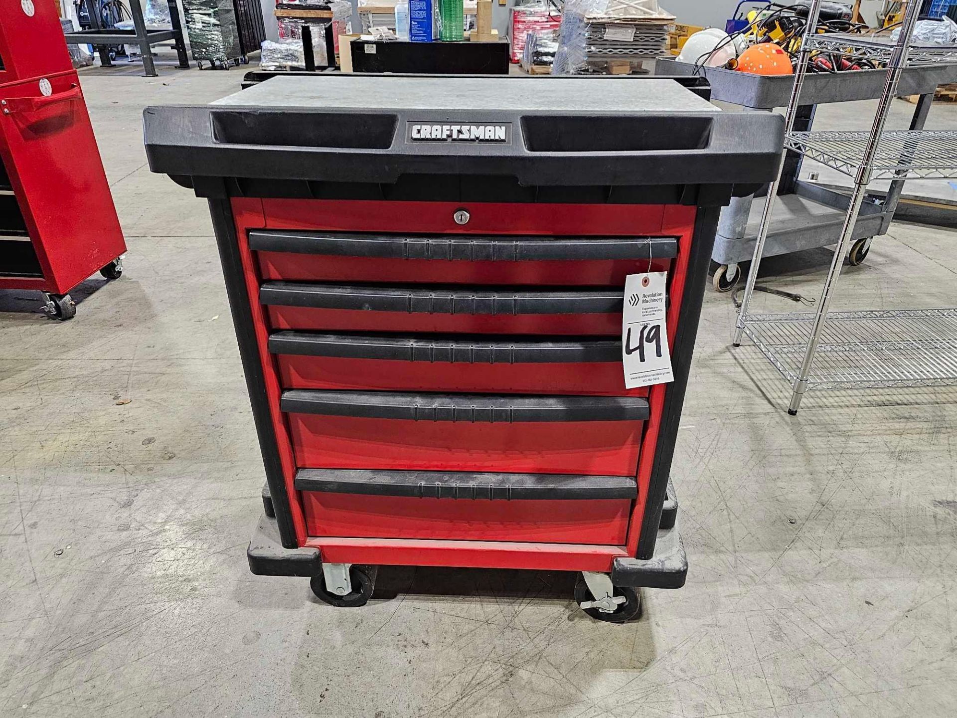 CRAFTSMAN TOOL CABINET WITH ELECTRICAL TOOLS