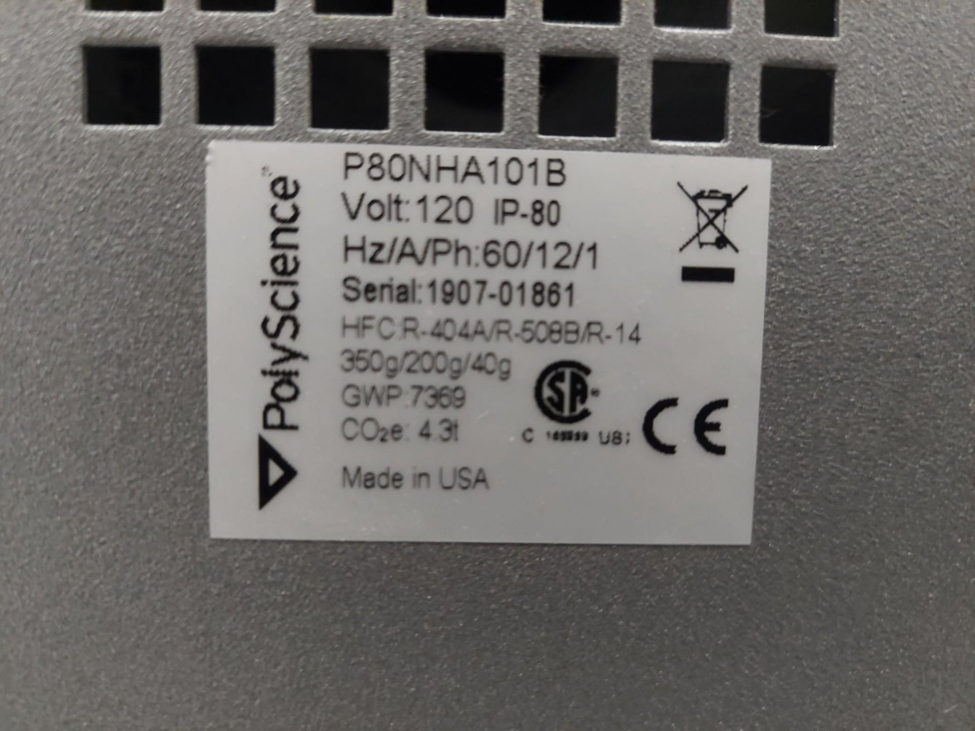 POLYSCIENCE P80NHA101B IP-80 IMMERSION PROBE CHILLER. 1.75" PROBE. 2019 YEAR - Image 7 of 7