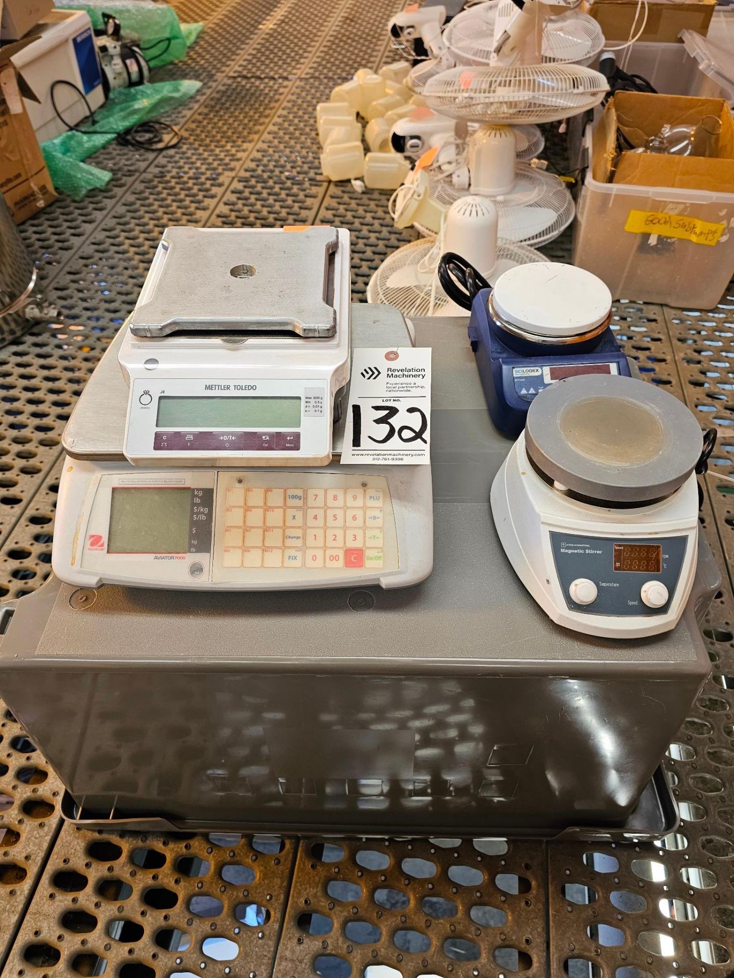 ASSORTED DIGITAL SCALES, MAGNETIC STIRRERS, INDUCTION SEALING MACHINE, FILTER PAPER