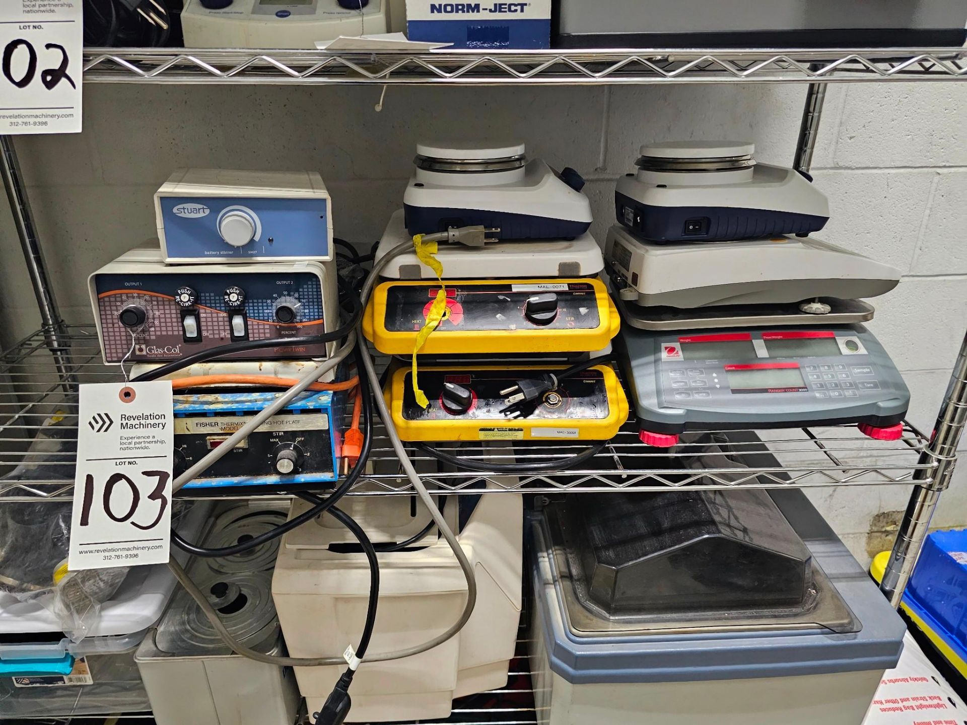 ASSORTED SCALES, HOT PLATES & FREQUENCY DRIVES