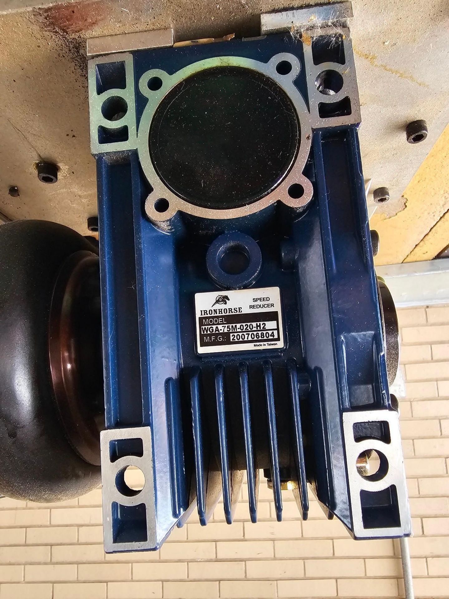 IRON HORSE WGA-75M-020-H2 WORM GEARBOX 20:1 SPEED REDUCER W/SCIMED MOTOR MFG 2020 - Image 2 of 9
