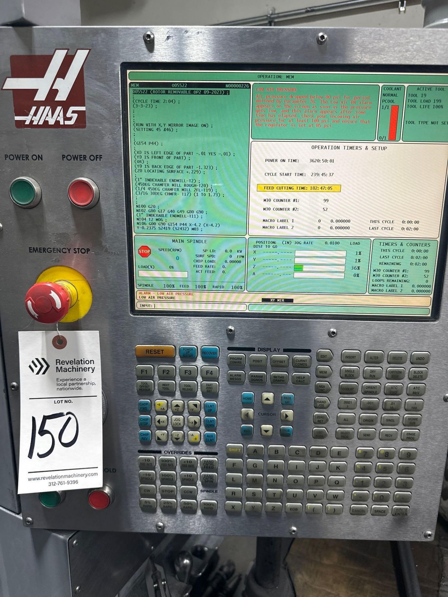 2008 HAAS VF-2D CNC VMC VERTICAL MACHINING CENTER - Image 5 of 18