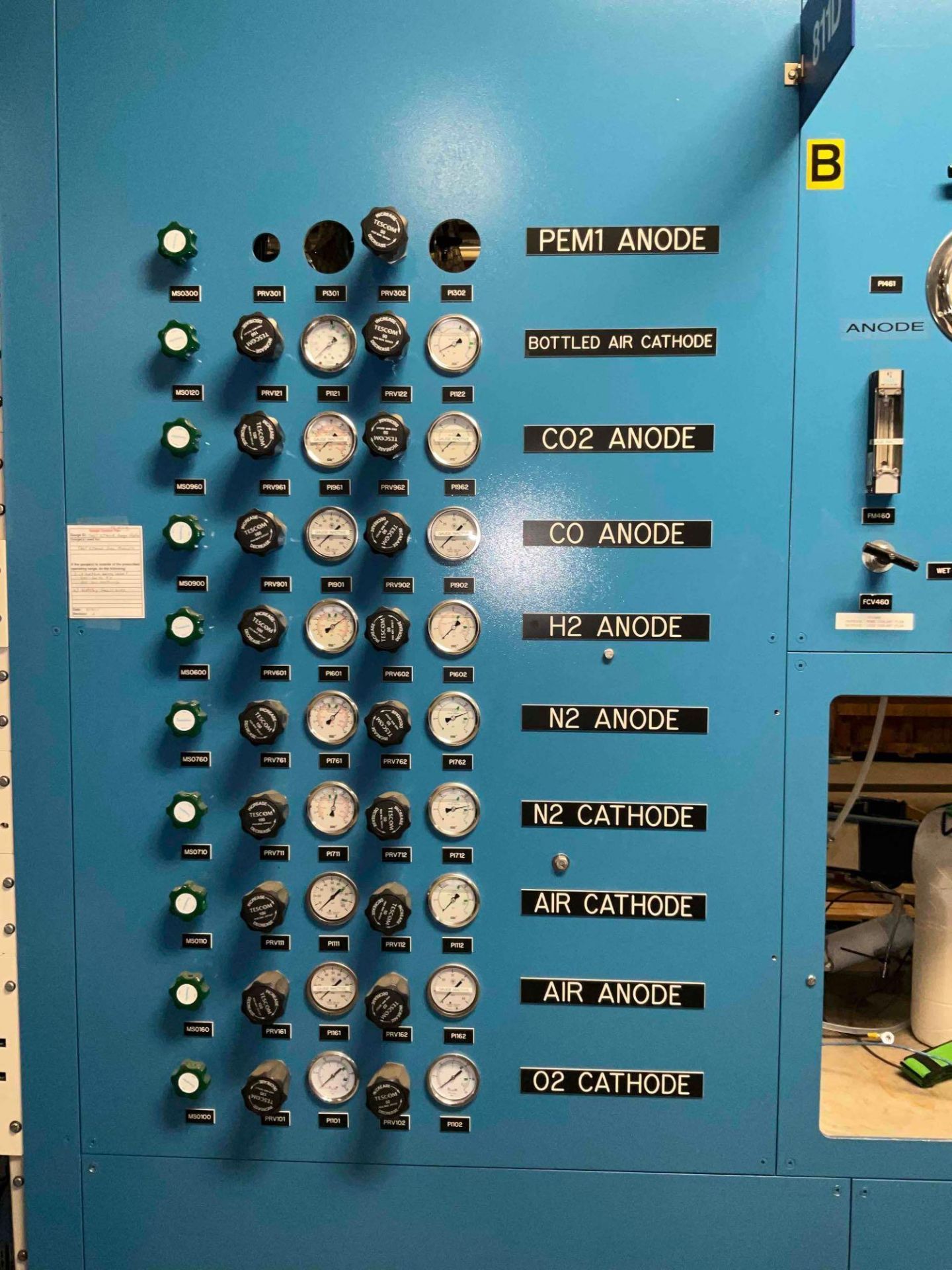 PAIR OF SINGLE CELL TEST STANDS, CAPABLE OF CONTROLLING DIFFERENT TYPE OF GASES - Image 18 of 28