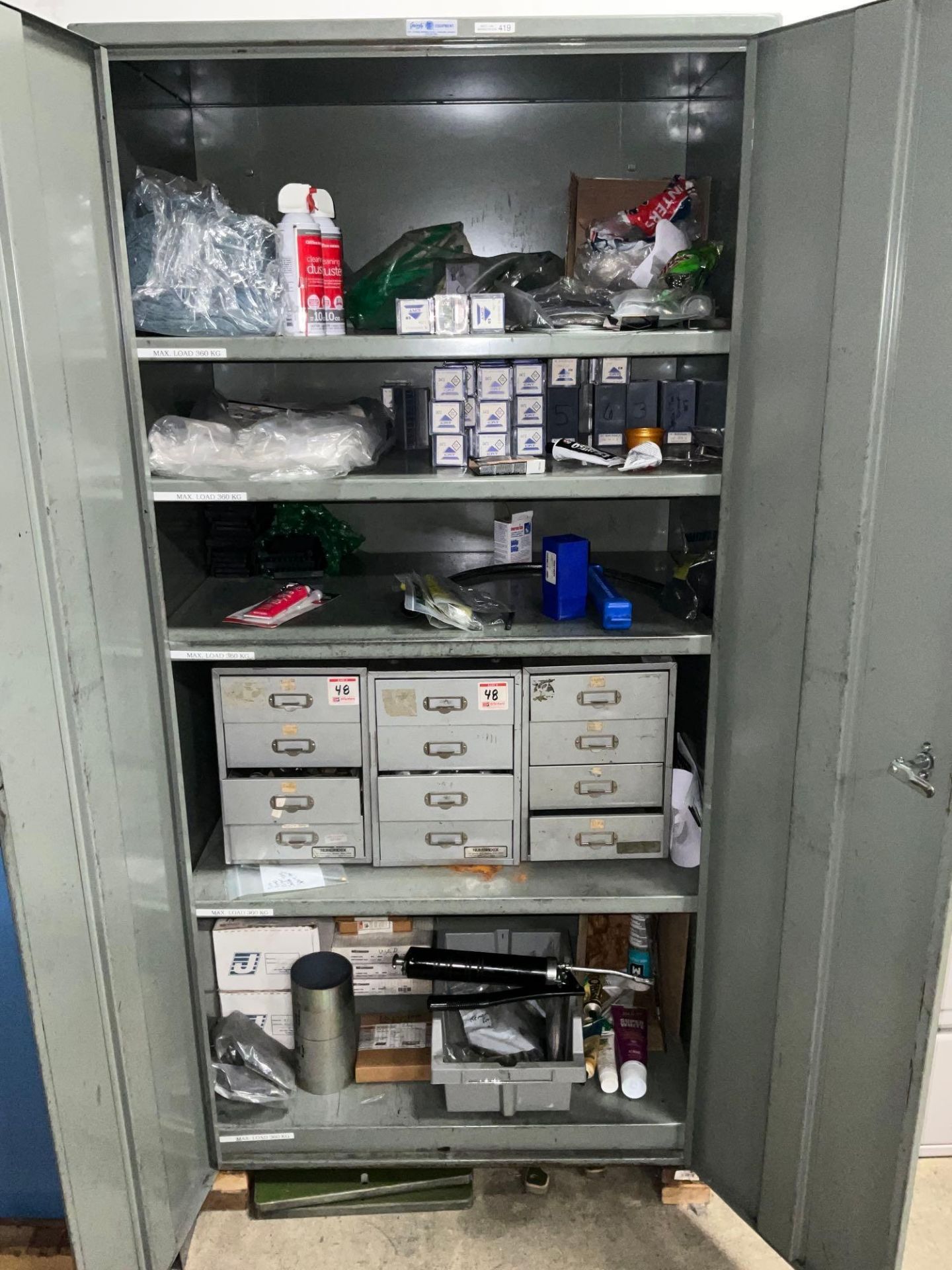 CABINET LOADED WITH TOOLS AND HARDWARE - Image 5 of 18