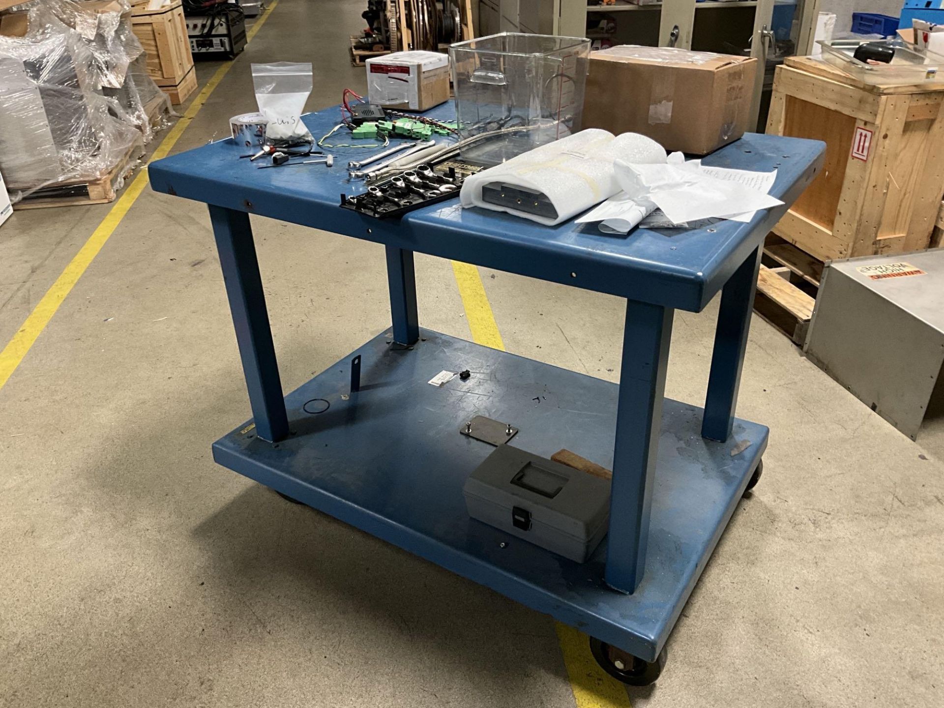 ADJUSTABLE HEIGHT WORK CART (NO CONTENTS) - Image 3 of 10
