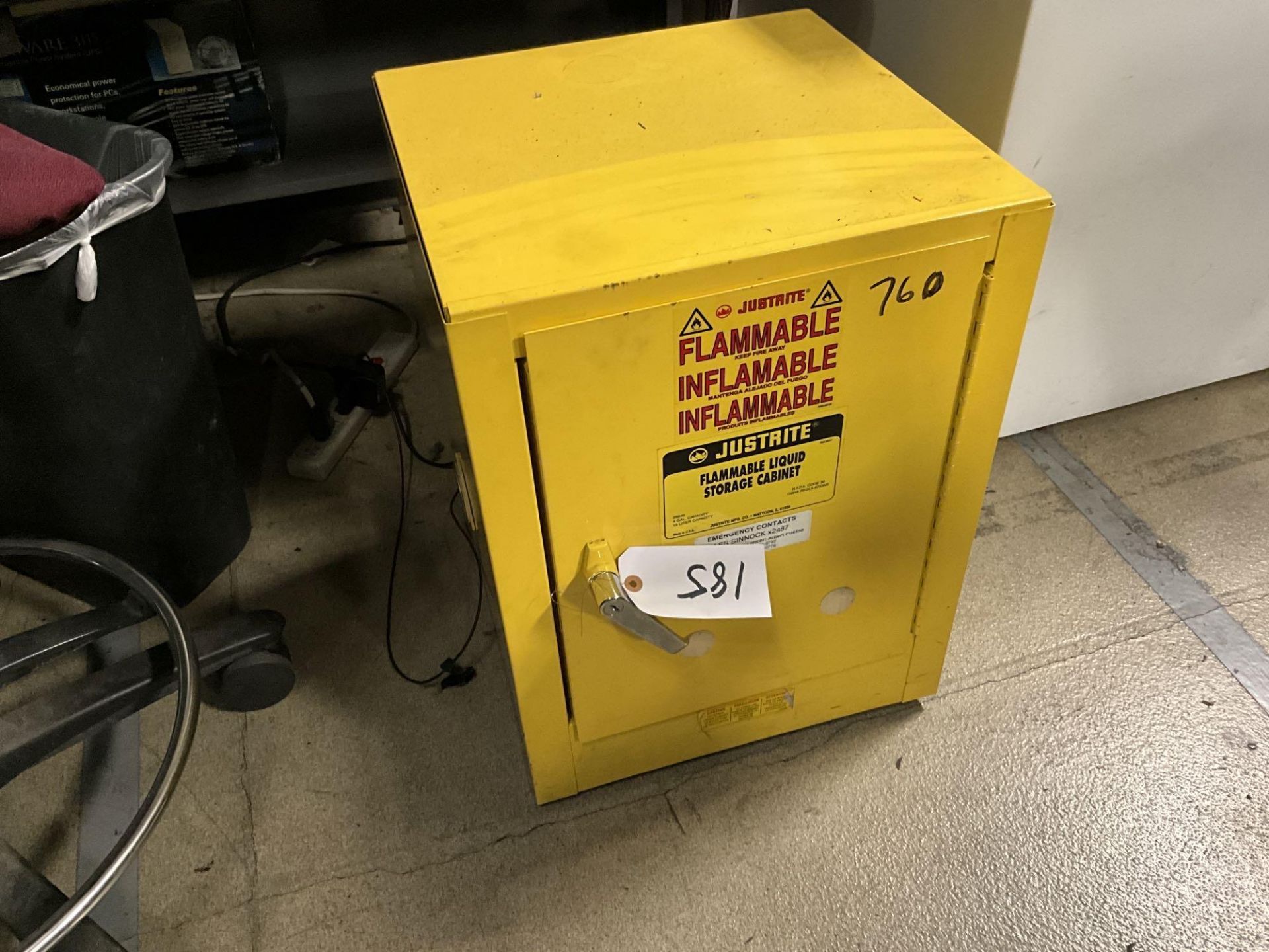 SMALL FLAMEPROOF CABINET (NO CONTENTS)