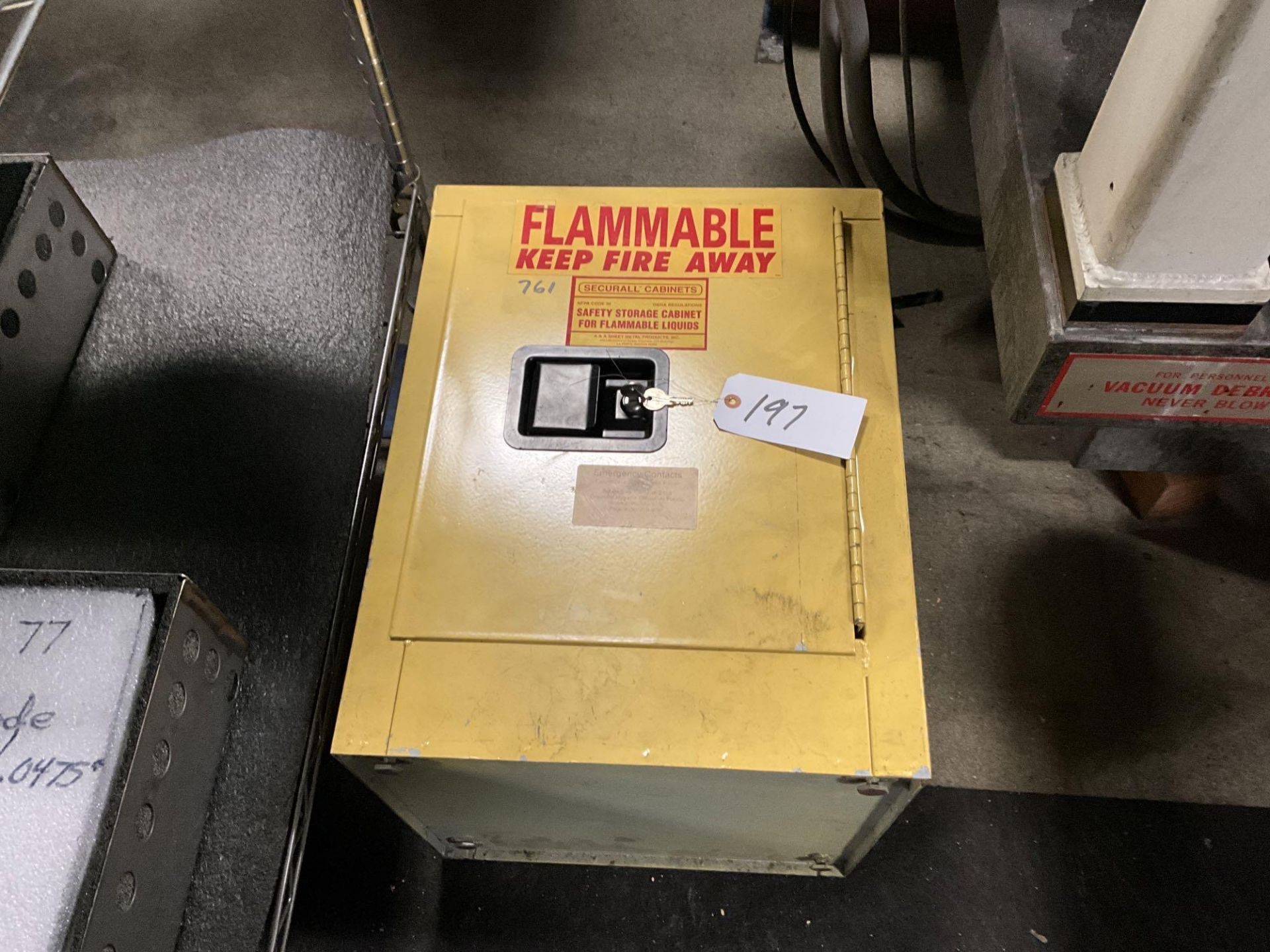 FLAMEPROOF CABINET (NO CONTENTS)