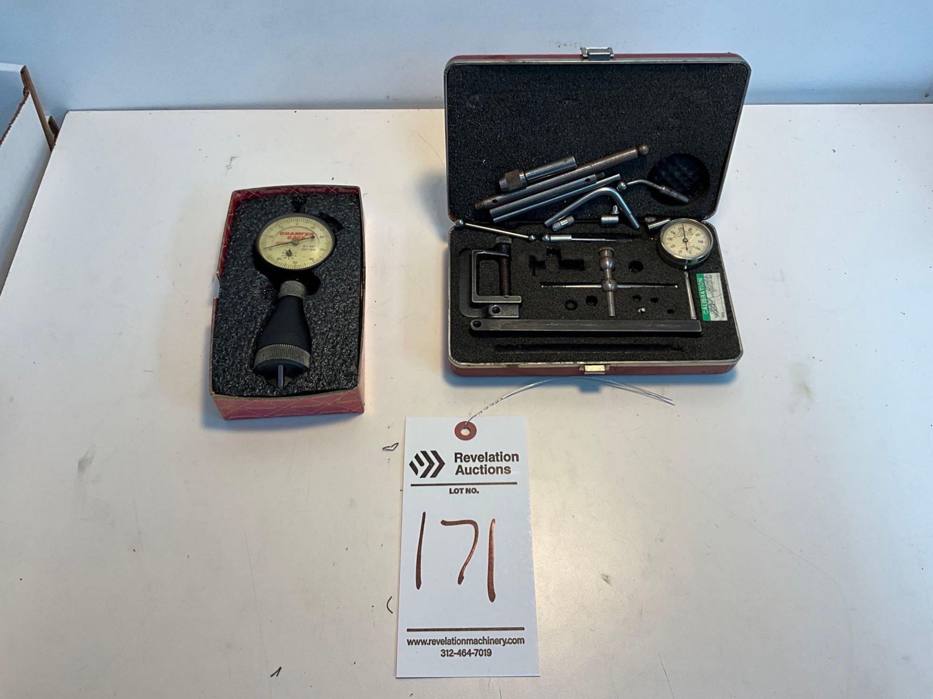 CHAMFER GAUGE AND DIAL INDICATOR SET STARRETT - Image 4 of 9