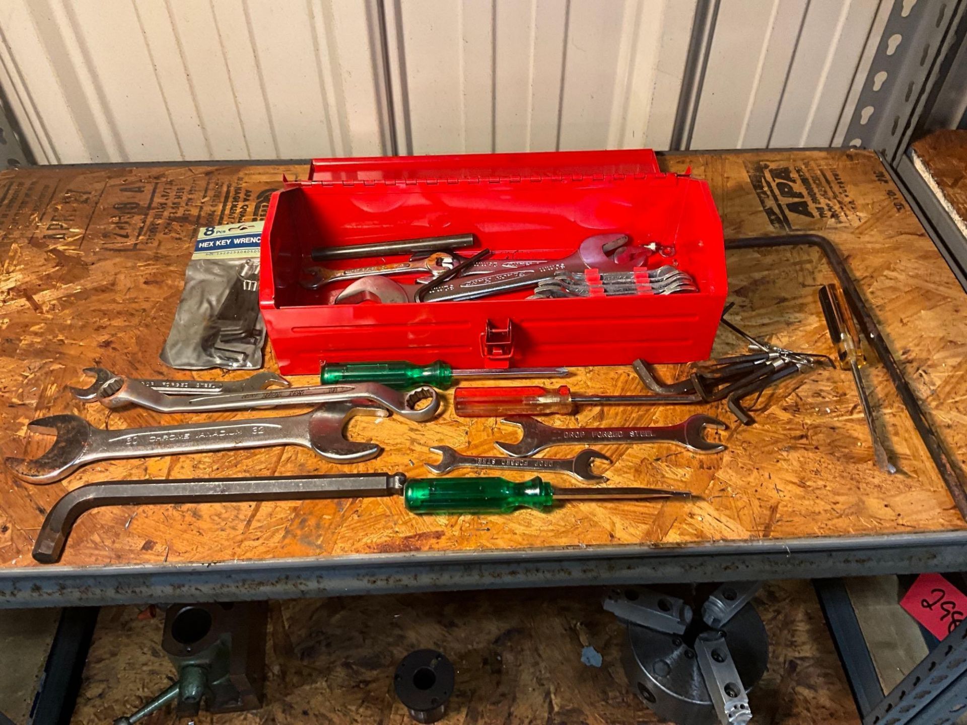 TOOLBOX WITH ASSORTED HAND TOOLS